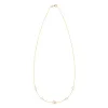 1 Letter & 4 Petite Birthstone Necklace in 14k Gold (Double Spacing) sold by Haverhill