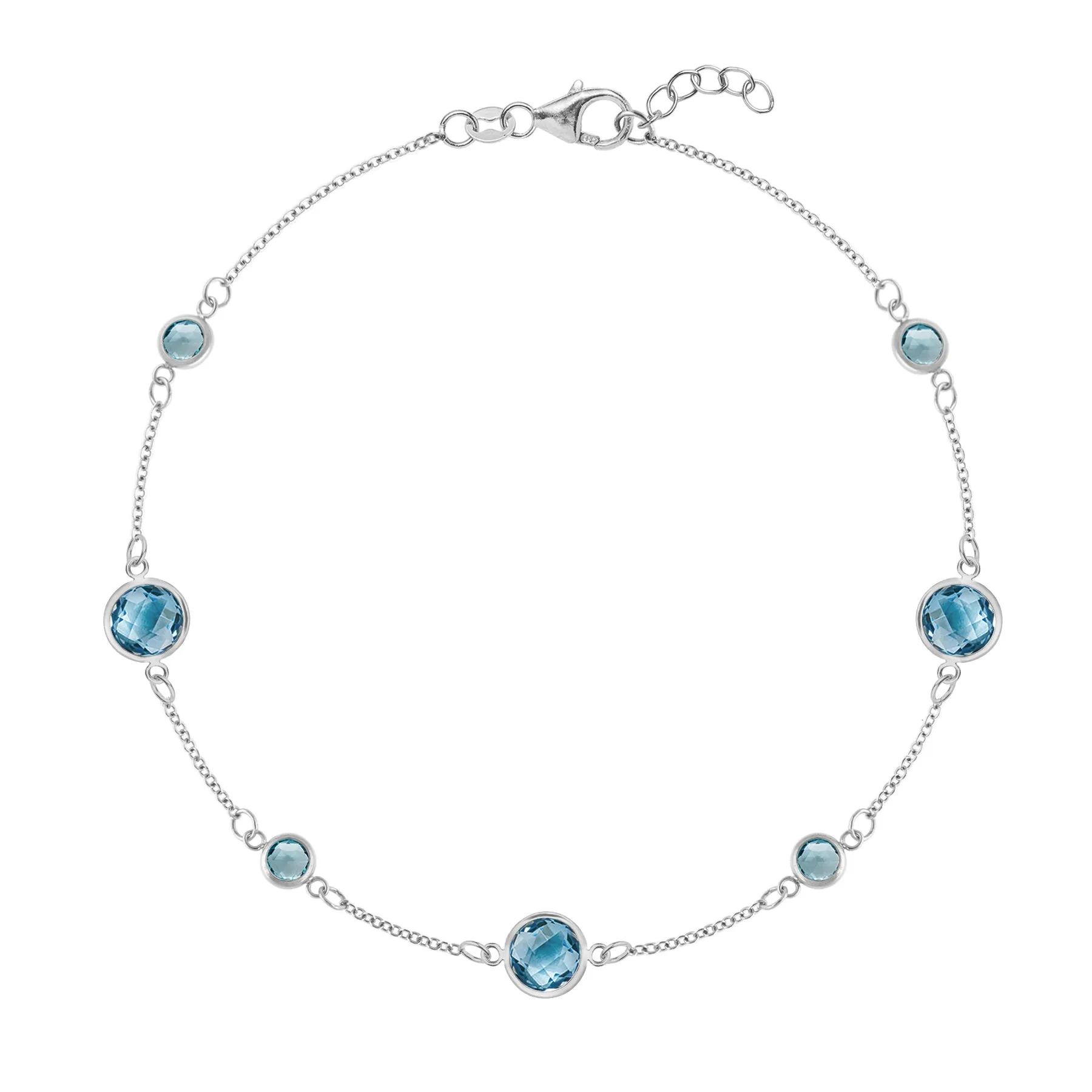 Bayberry Grand & Petite 7 Nantucket Blue Topaz Bracelet in 14k Gold (December) sold by Haverhill product image thumbnail 5
