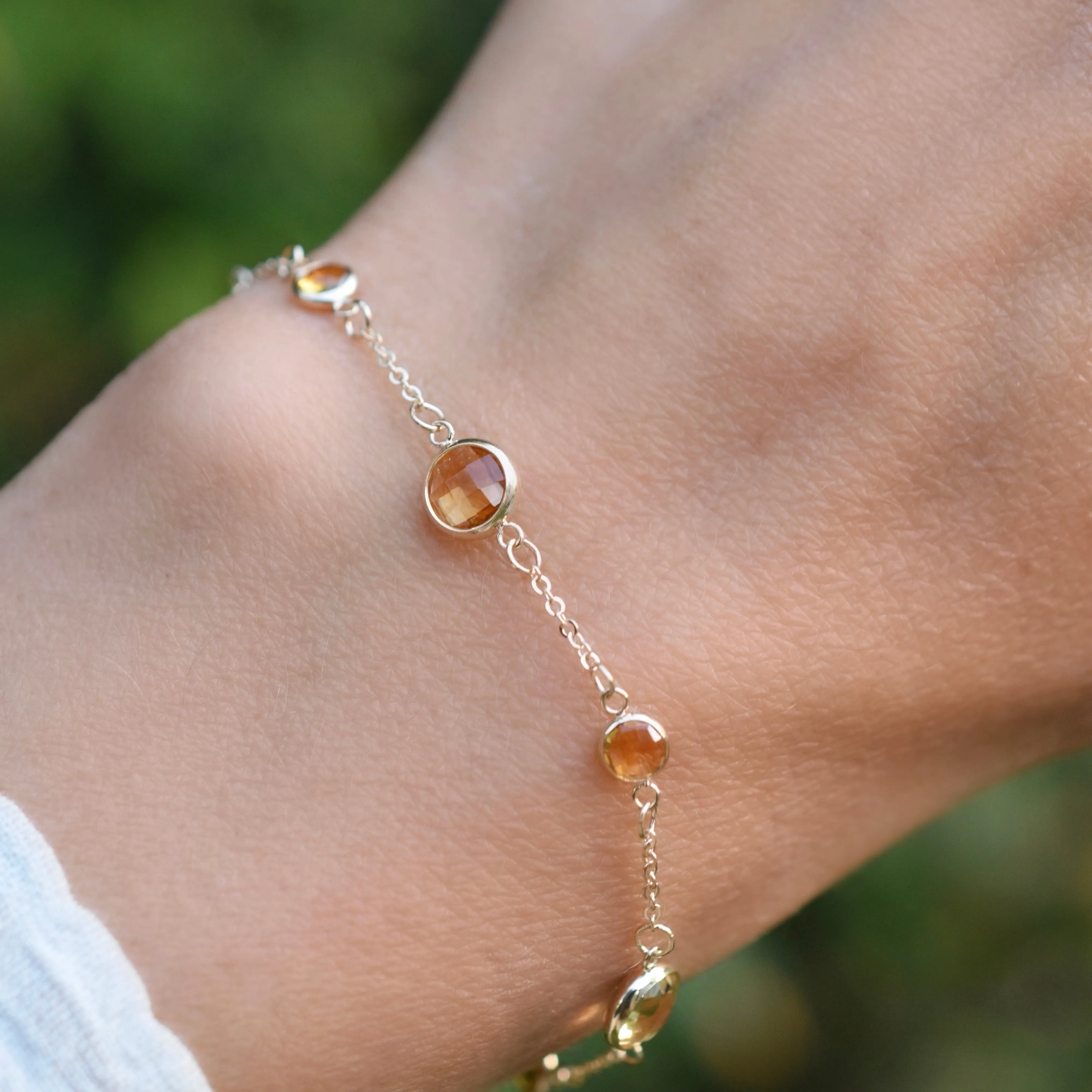 Bayberry Grand & Petite 7 Citrine Bracelet in 14k Gold (November) sold by Haverhill product image thumbnail 3