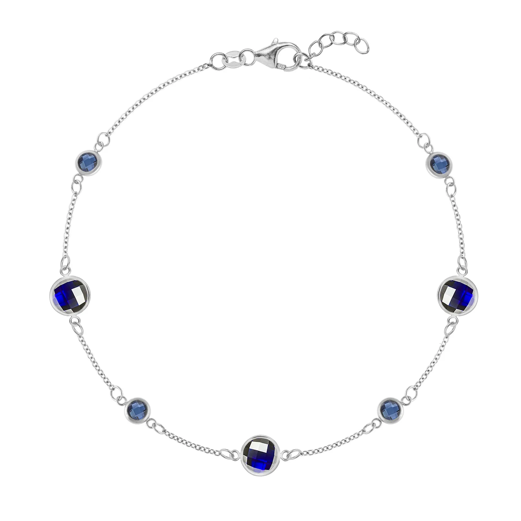 Bayberry Grand & Petite 7 Sapphire Bracelet in 14k Gold (September) sold by Haverhill product image thumbnail 4