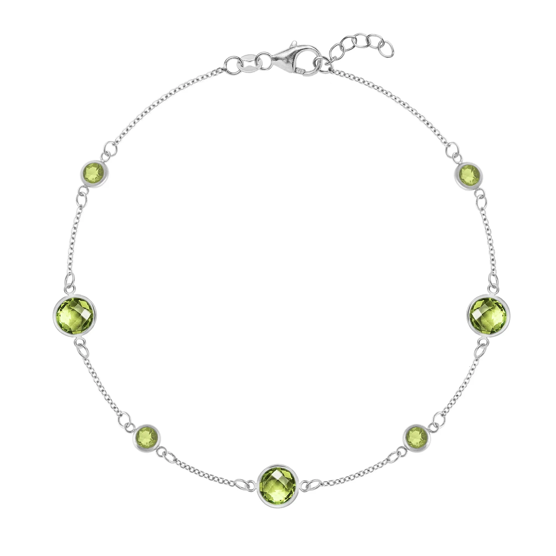 Bayberry Grand & Petite 7 Peridot Bracelet in 14k Gold (August) sold by Haverhill product image thumbnail 5