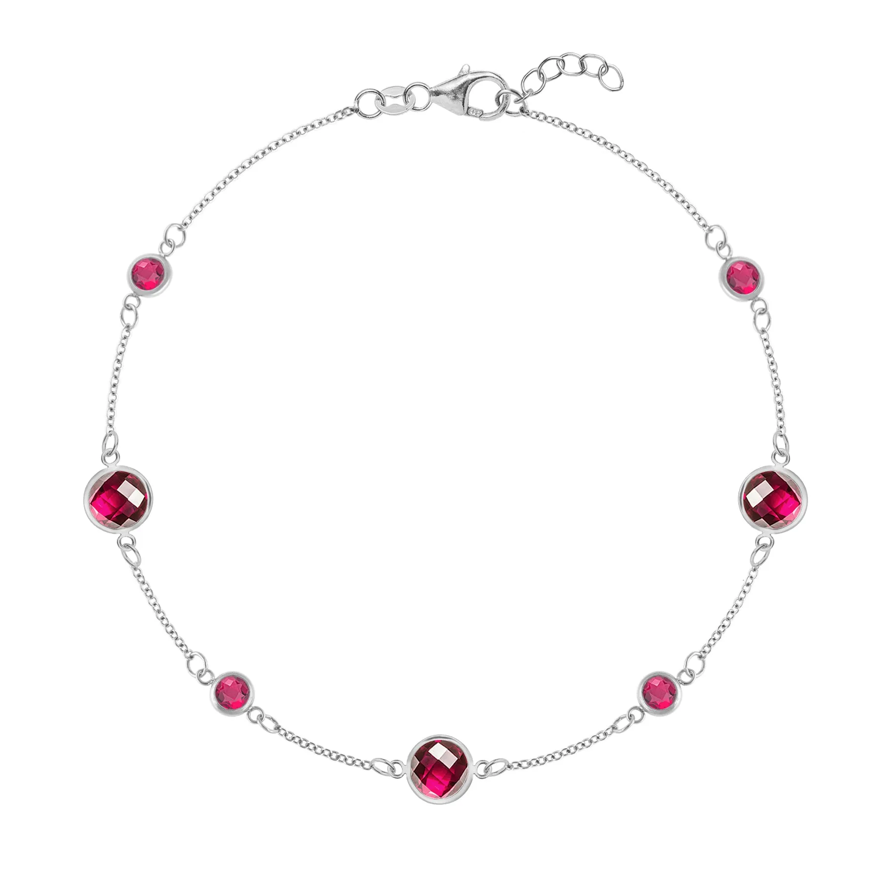 Bayberry Grand & Petite 7 Ruby Bracelet in 14k Gold (July) sold by Haverhill product image thumbnail 5