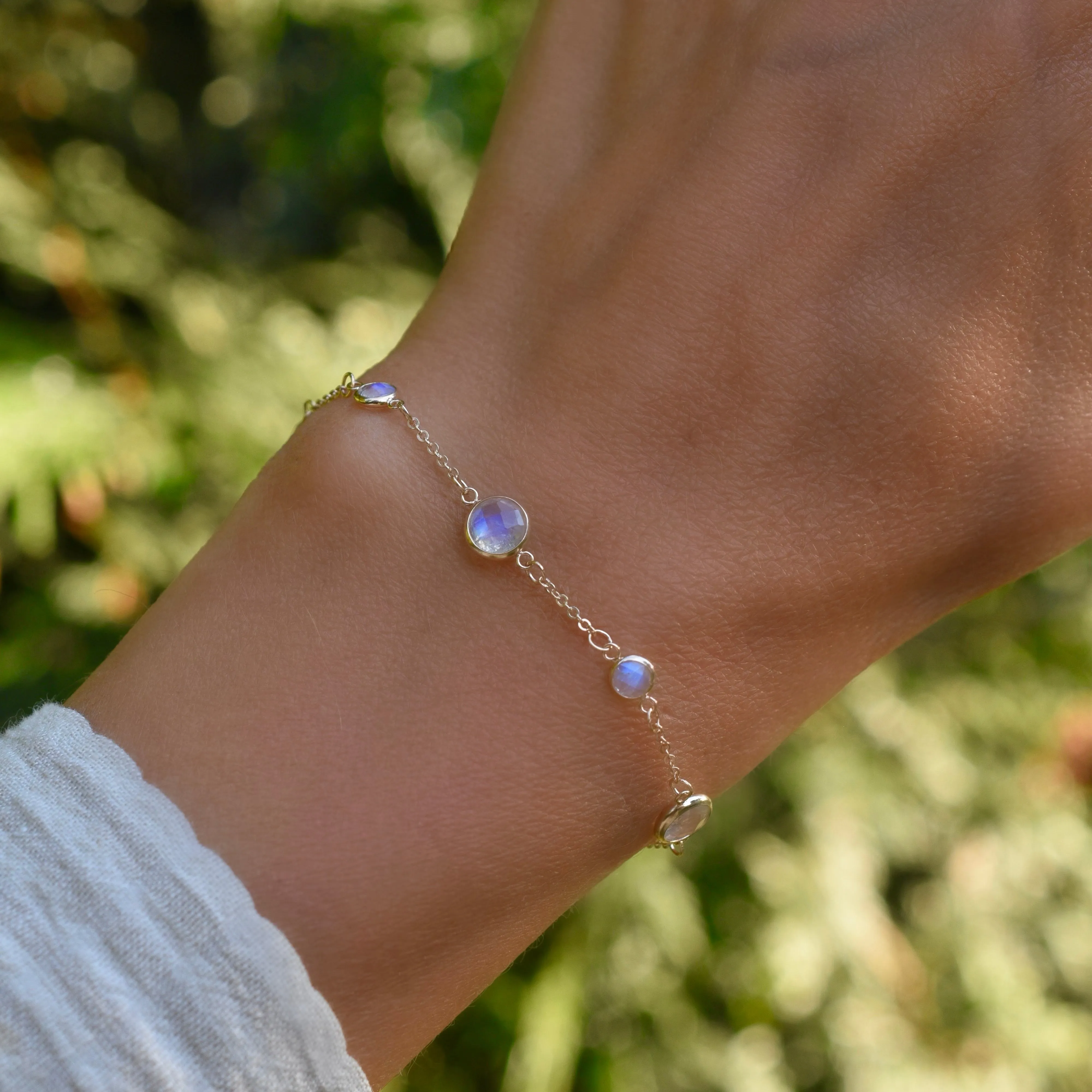 Bayberry Grand & Petite 7 Moonstone Bracelet in 14k Gold (June) sold by Haverhill product image thumbnail 2