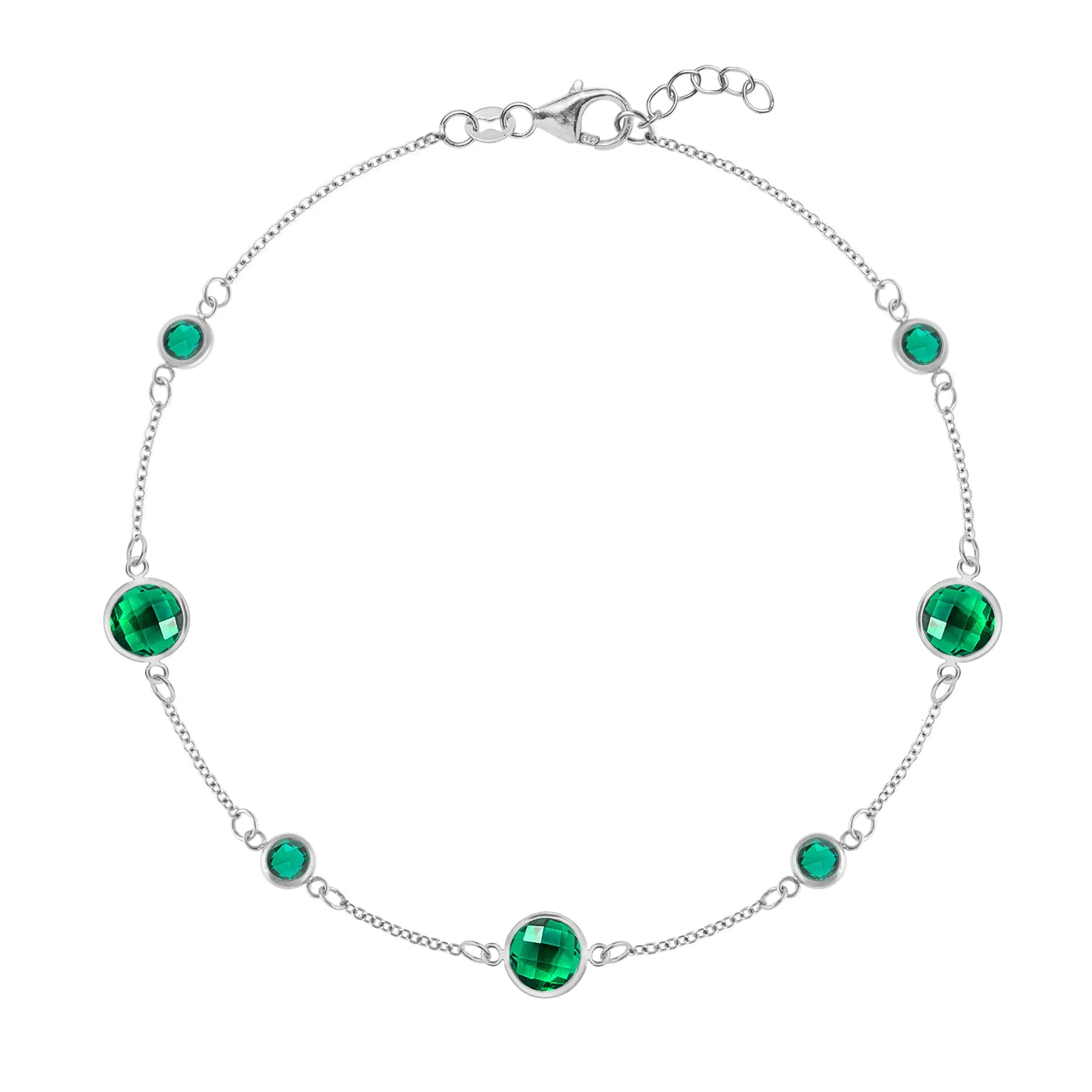 Bayberry Grand & Petite 7 Emerald Bracelet in 14k Gold (May) sold by Haverhill product image thumbnail 5