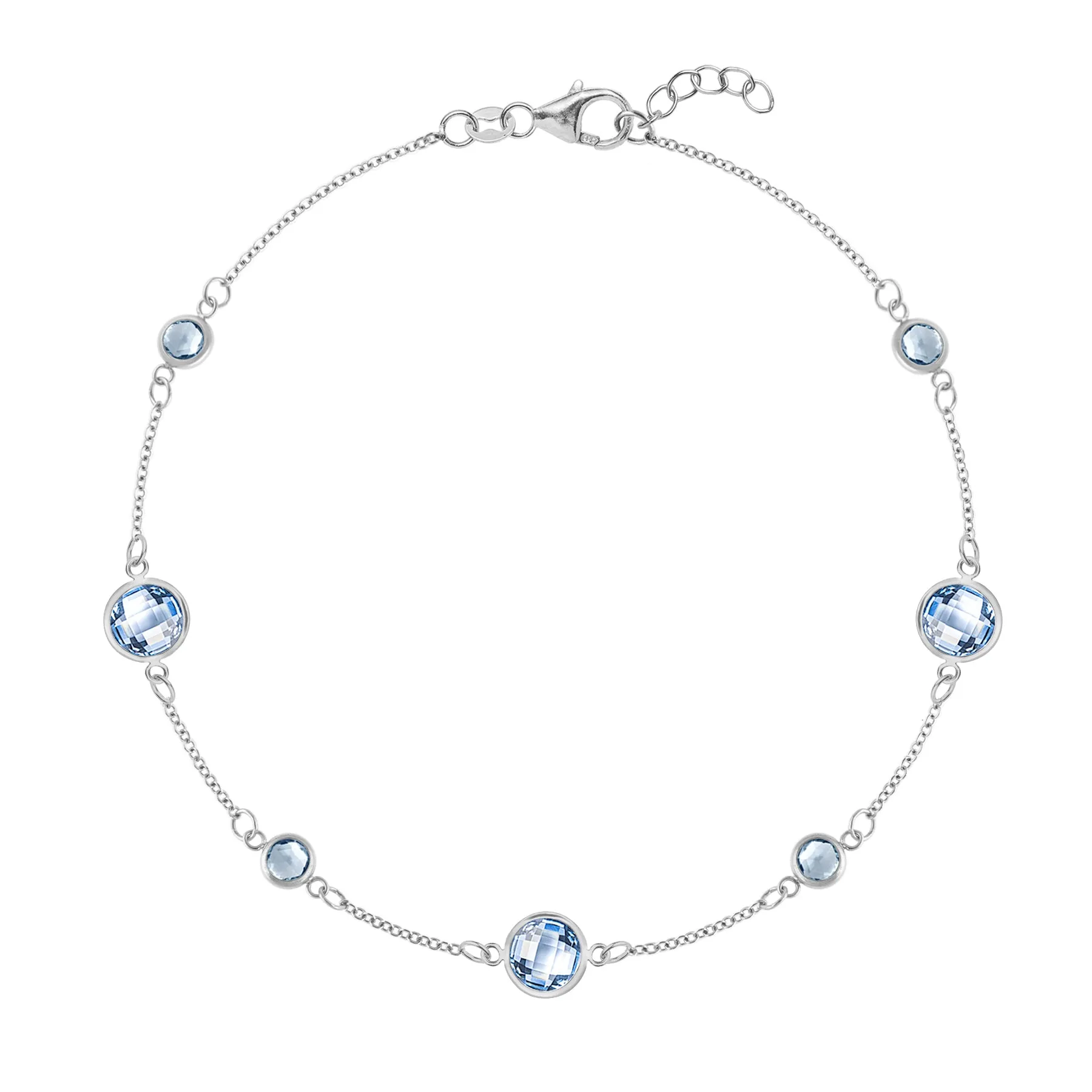 Bayberry Grand & Petite 7 Aquamarine Bracelet in 14k Gold (March) sold by Haverhill product image thumbnail 4