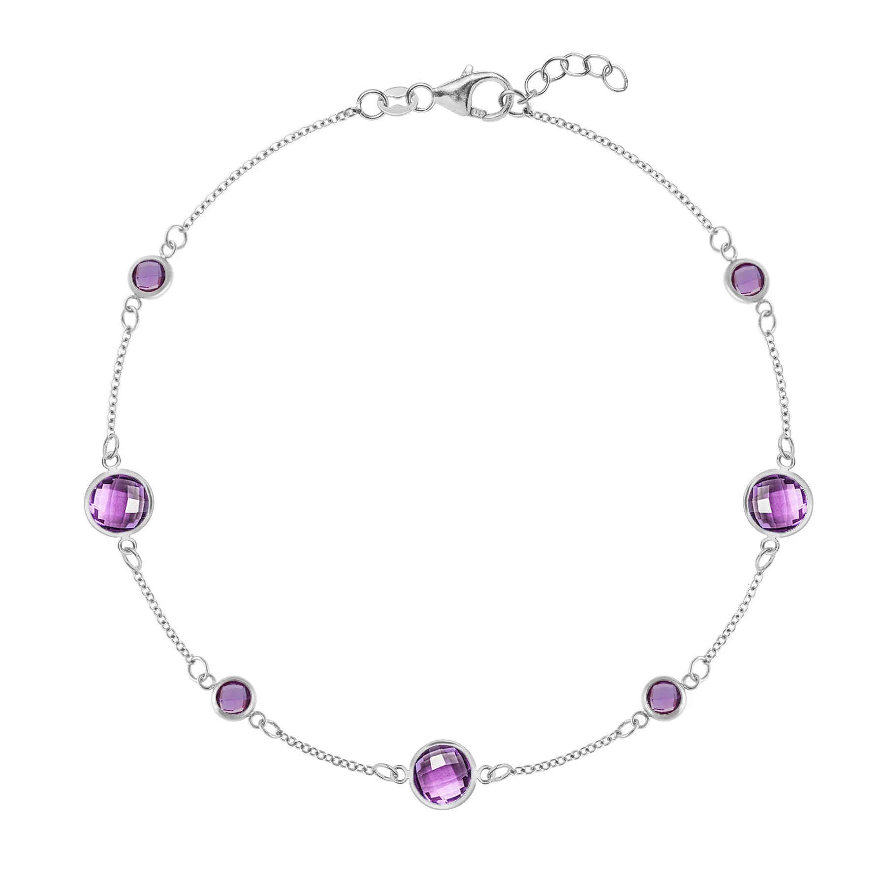 Bayberry Grand & Petite 7 Amethyst Bracelet in 14k Gold (February) sold by Haverhill product image thumbnail 5