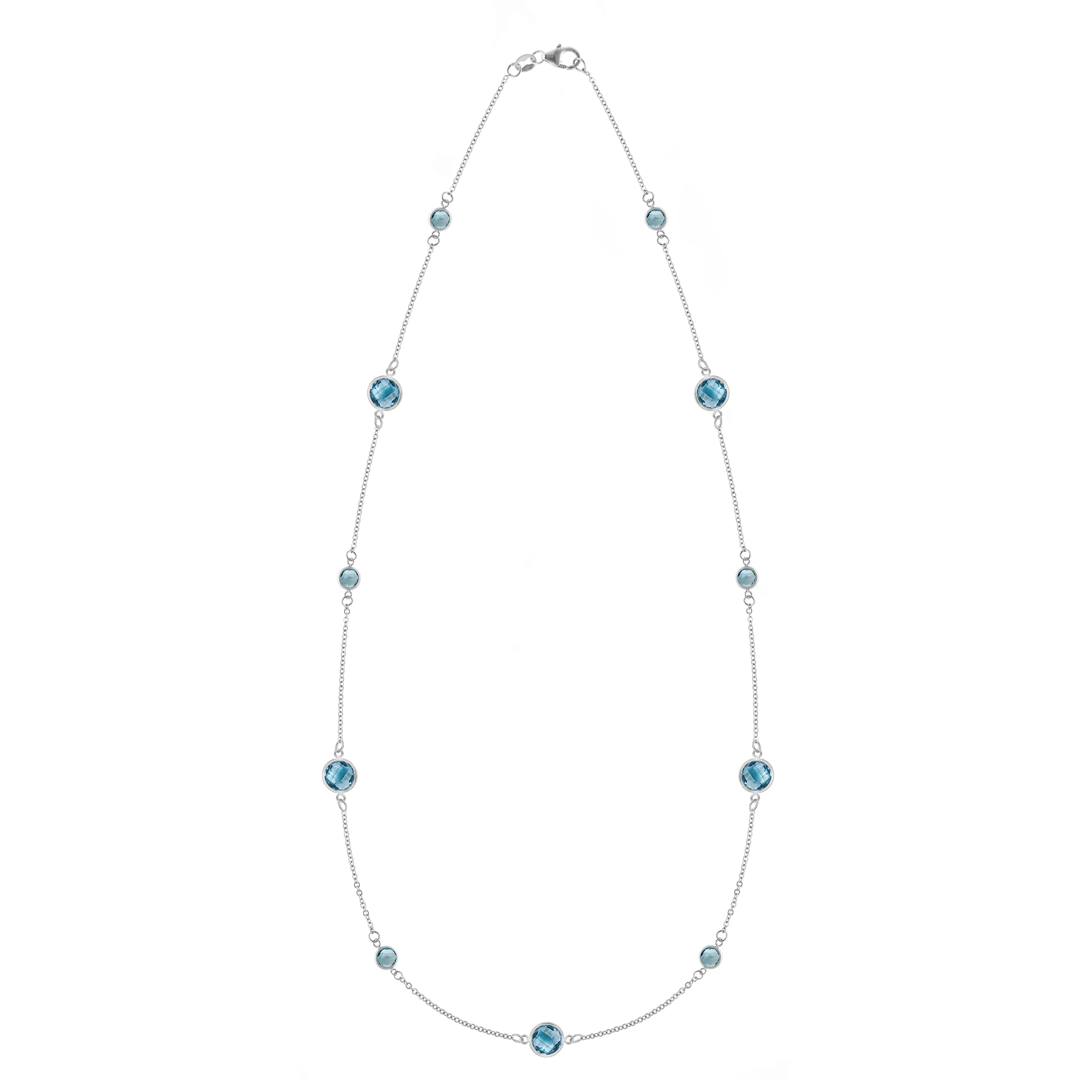 Bayberry Grand & Petite 11 Nantucket Blue Topaz Necklace in 14k Gold (December) sold by Haverhill product image thumbnail 5