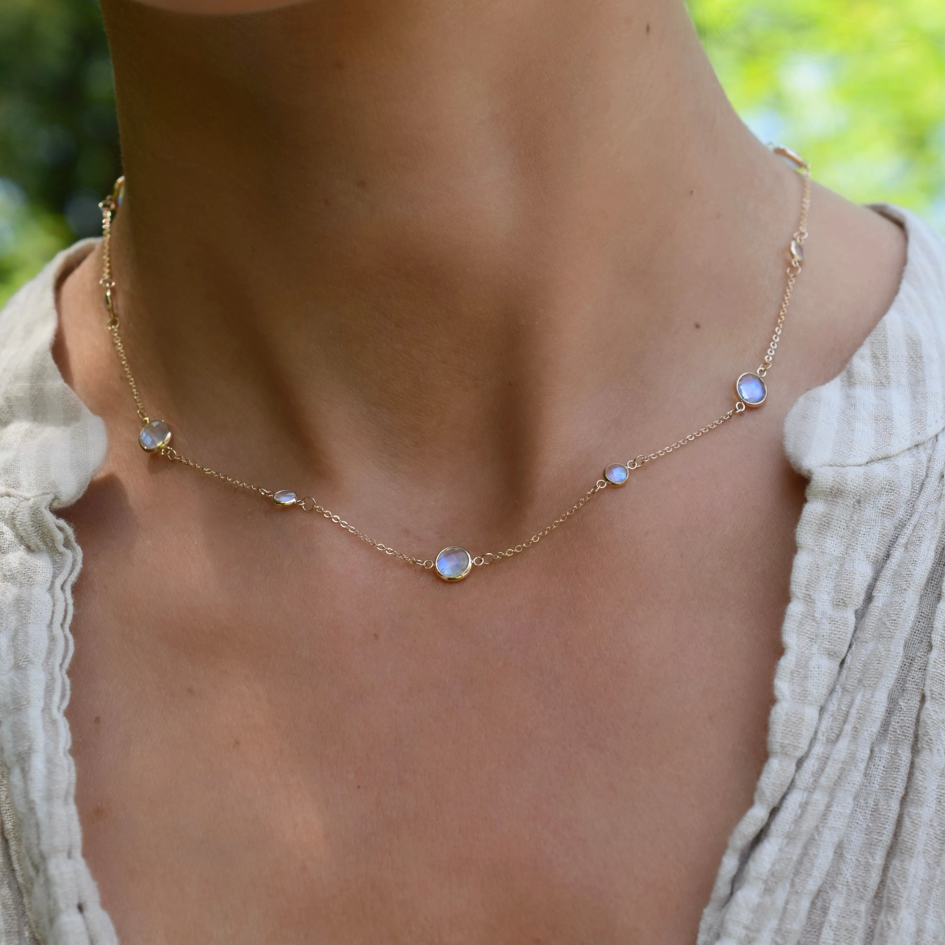 Bayberry Grand & Petite 11 Moonstone Necklace in 14k Gold (June) sold by Haverhill product image thumbnail 2