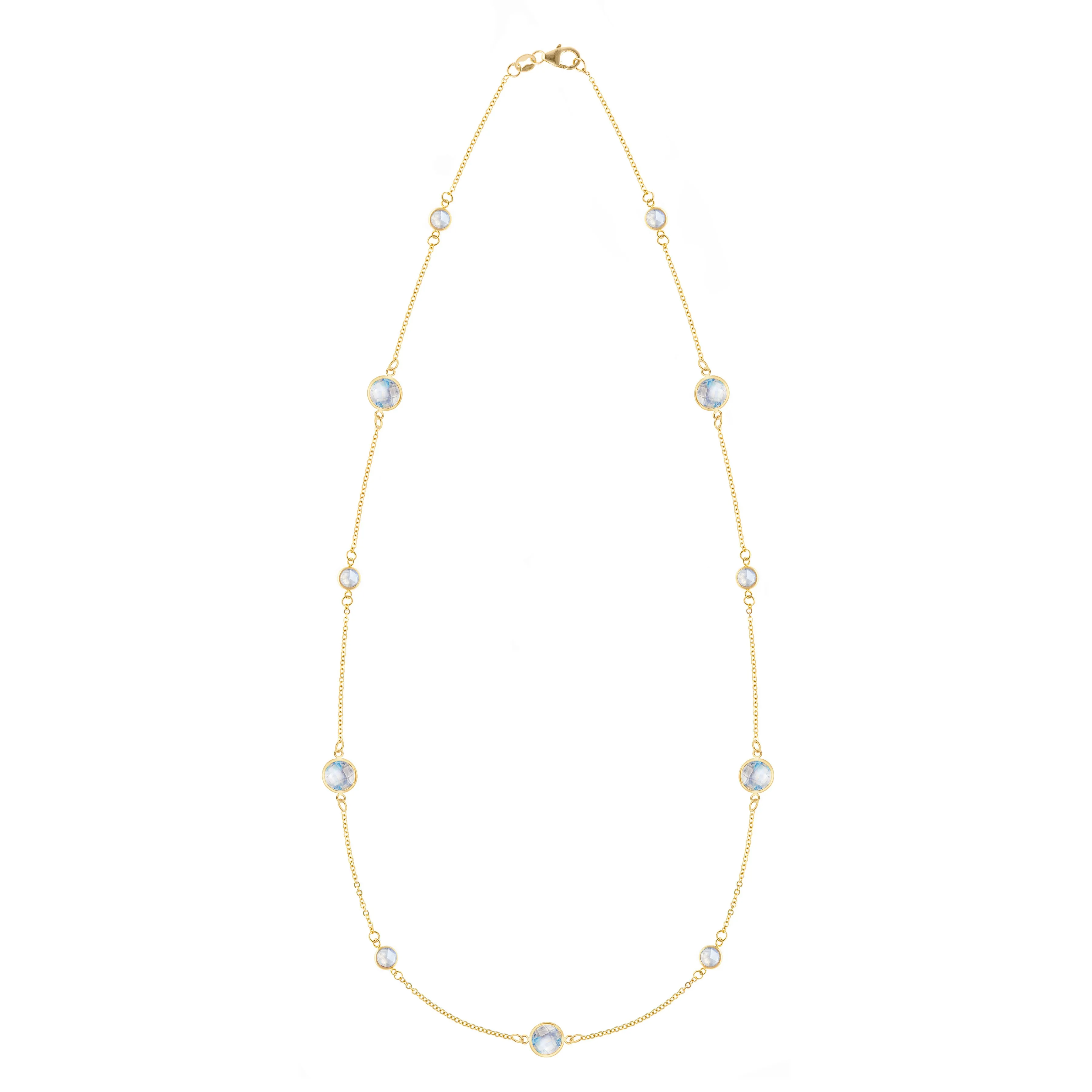 Bayberry Grand & Petite 11 Moonstone Necklace in 14k Gold (June) sold by Haverhill