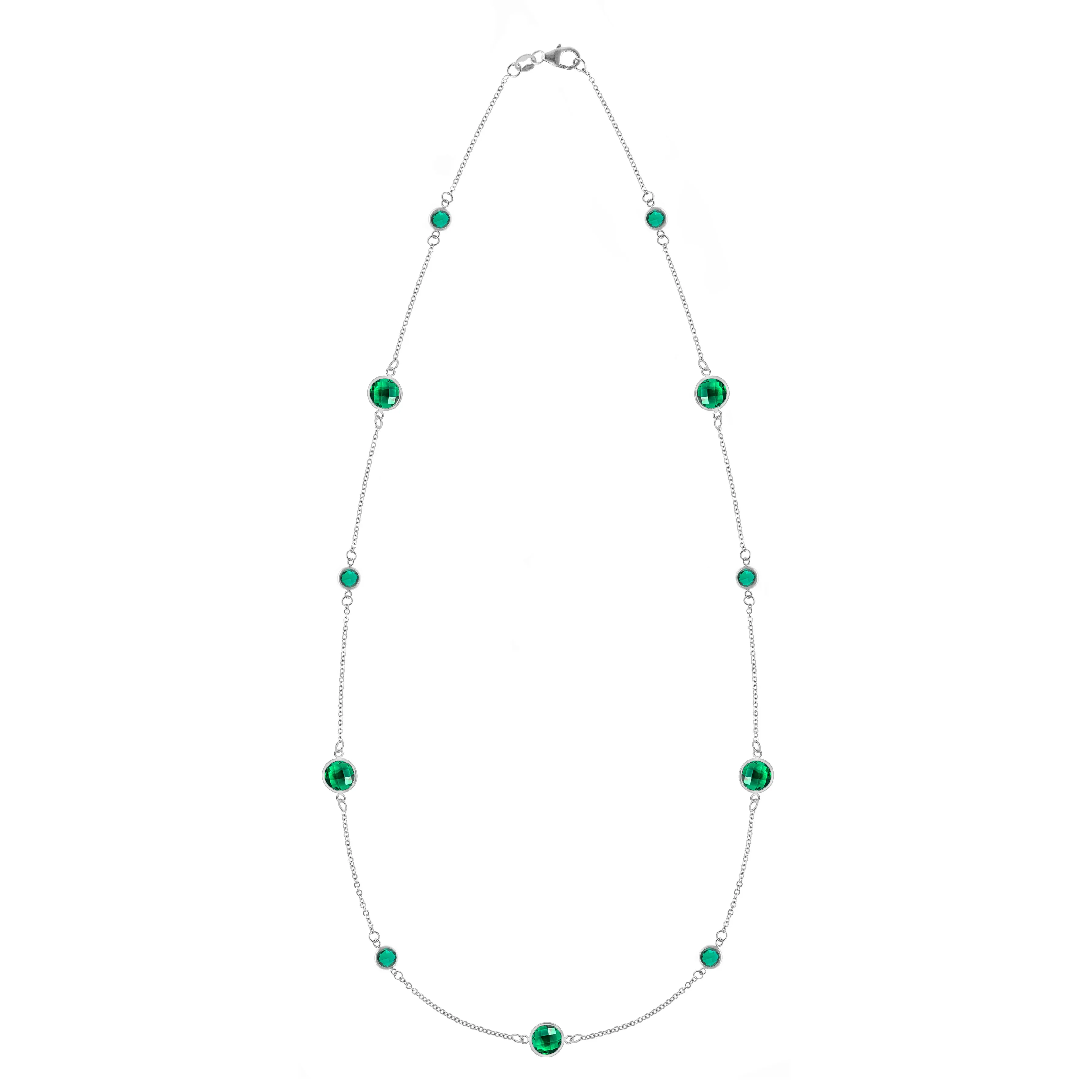 Bayberry Grand & Petite 11 Emerald Necklace in 14k Gold (May) sold by Haverhill product image thumbnail 5