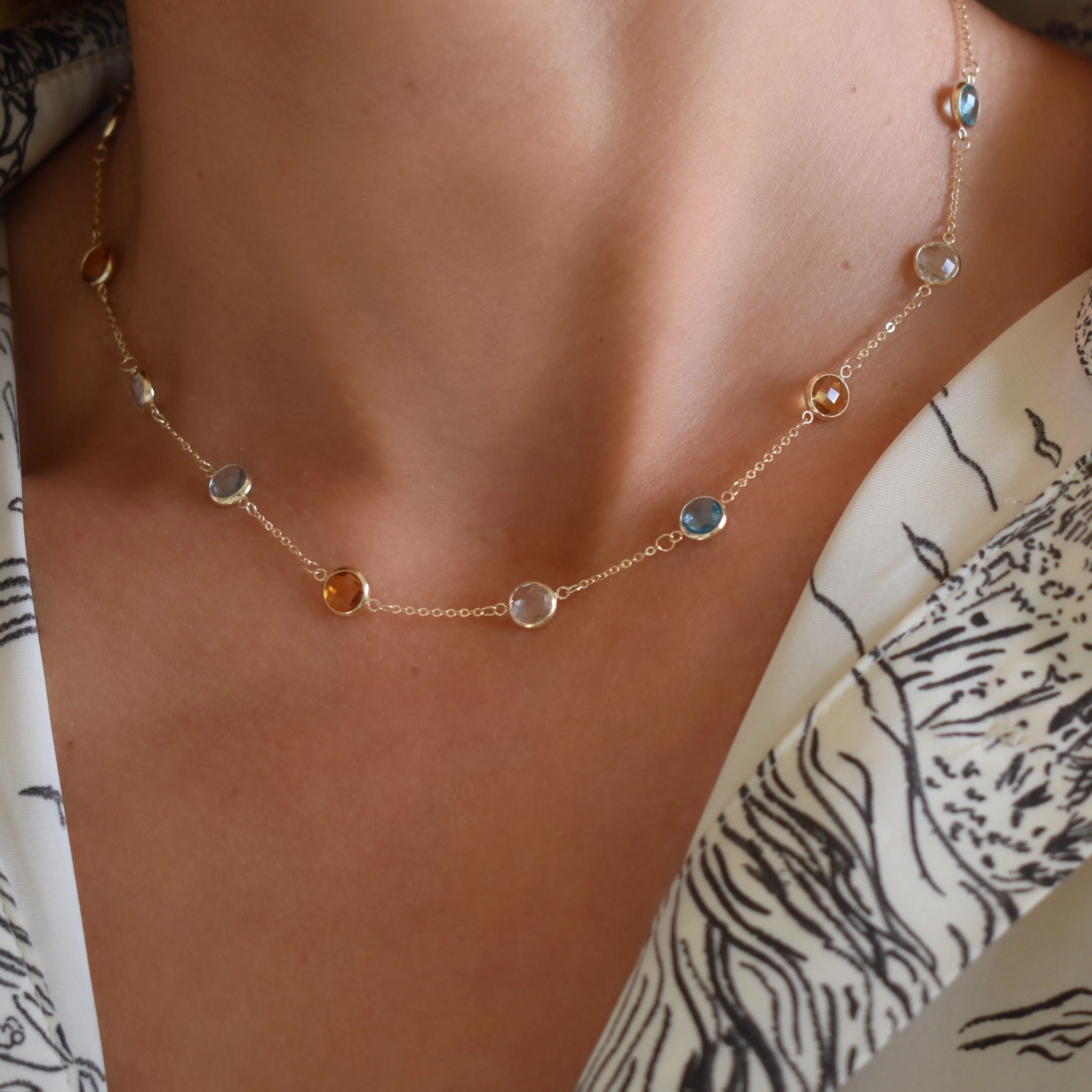 Bayberry Grand 11 Birthstone Necklace in 14k Gold sold by Haverhill product image thumbnail 3