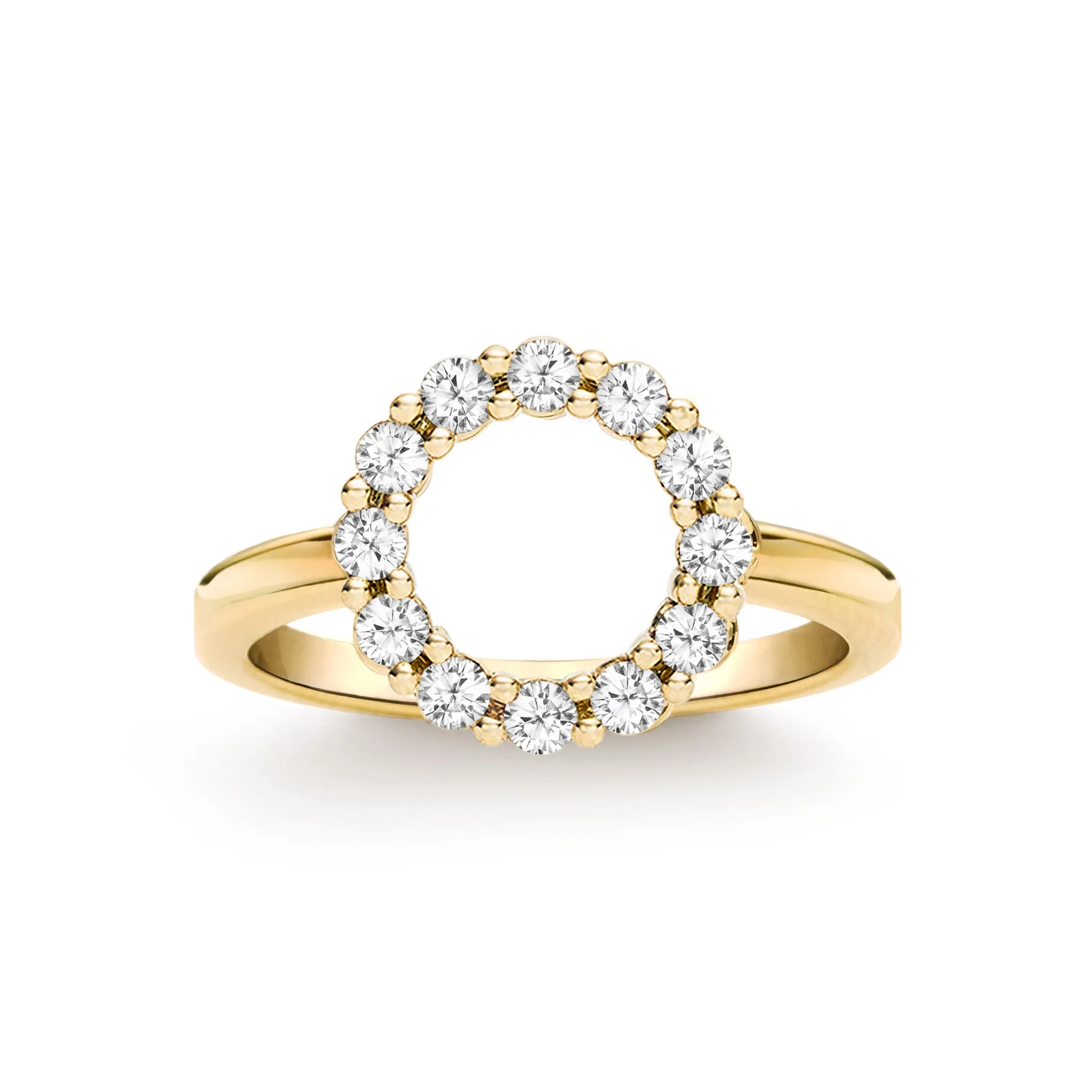 Rosecliff Small Circle Birthstone Ring in 14k Gold sold by Haverhill