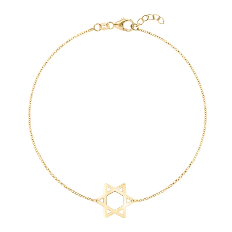Star of David Bracelet in 14k Gold sold by Haverhill