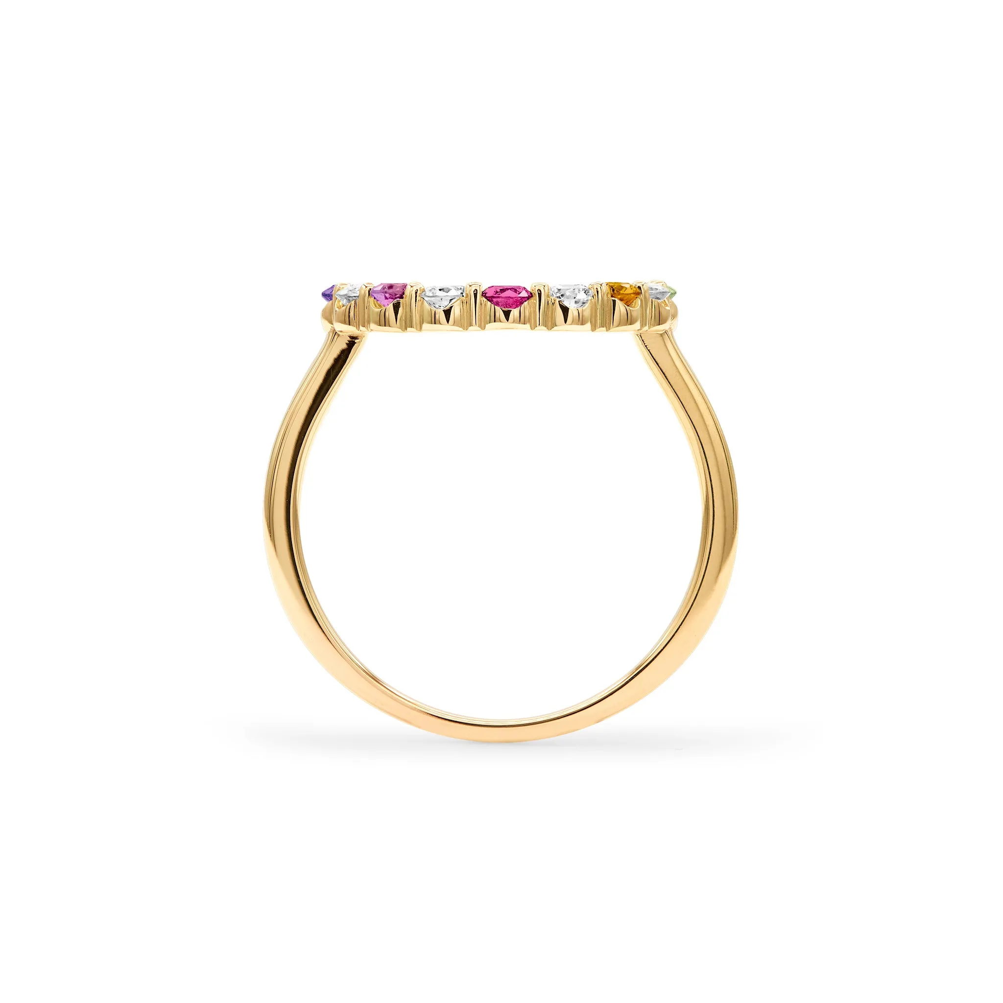 Rainbow Rosecliff Circle Ring with Diamonds in 14k Gold sold by Haverhill product image thumbnail 4