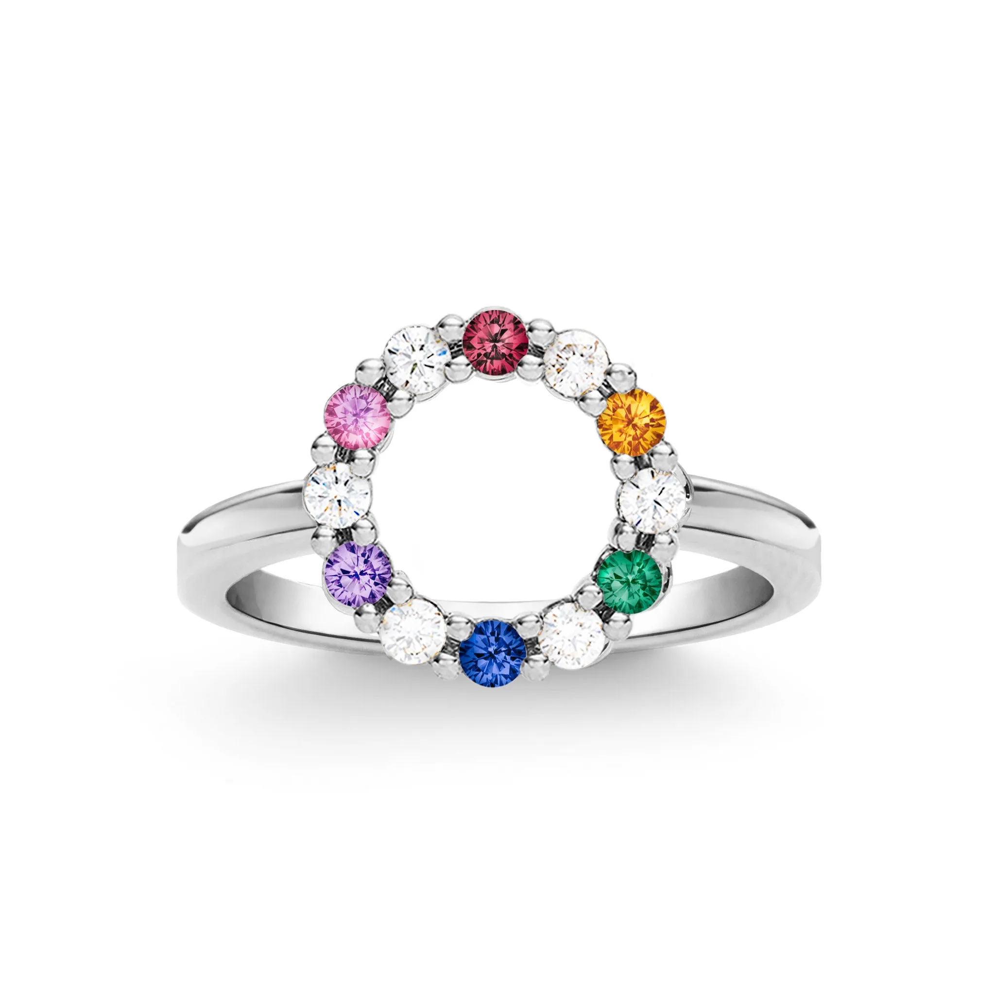 Rainbow Rosecliff Small Circle Ring with Diamonds in 14k Gold sold by Haverhill product image thumbnail 5