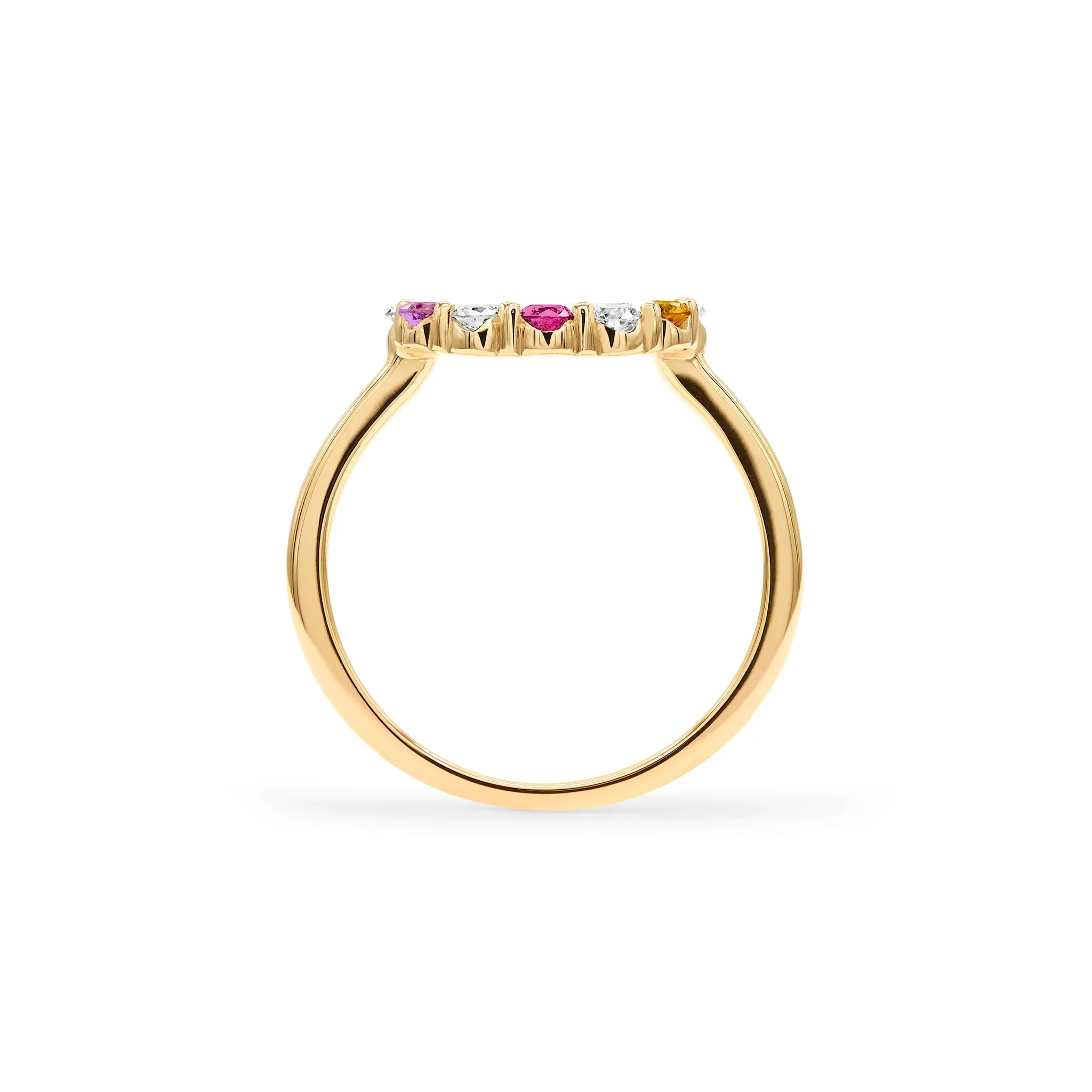 Rainbow Rosecliff Small Circle Ring with Diamonds in 14k Gold sold by Haverhill product image thumbnail 4