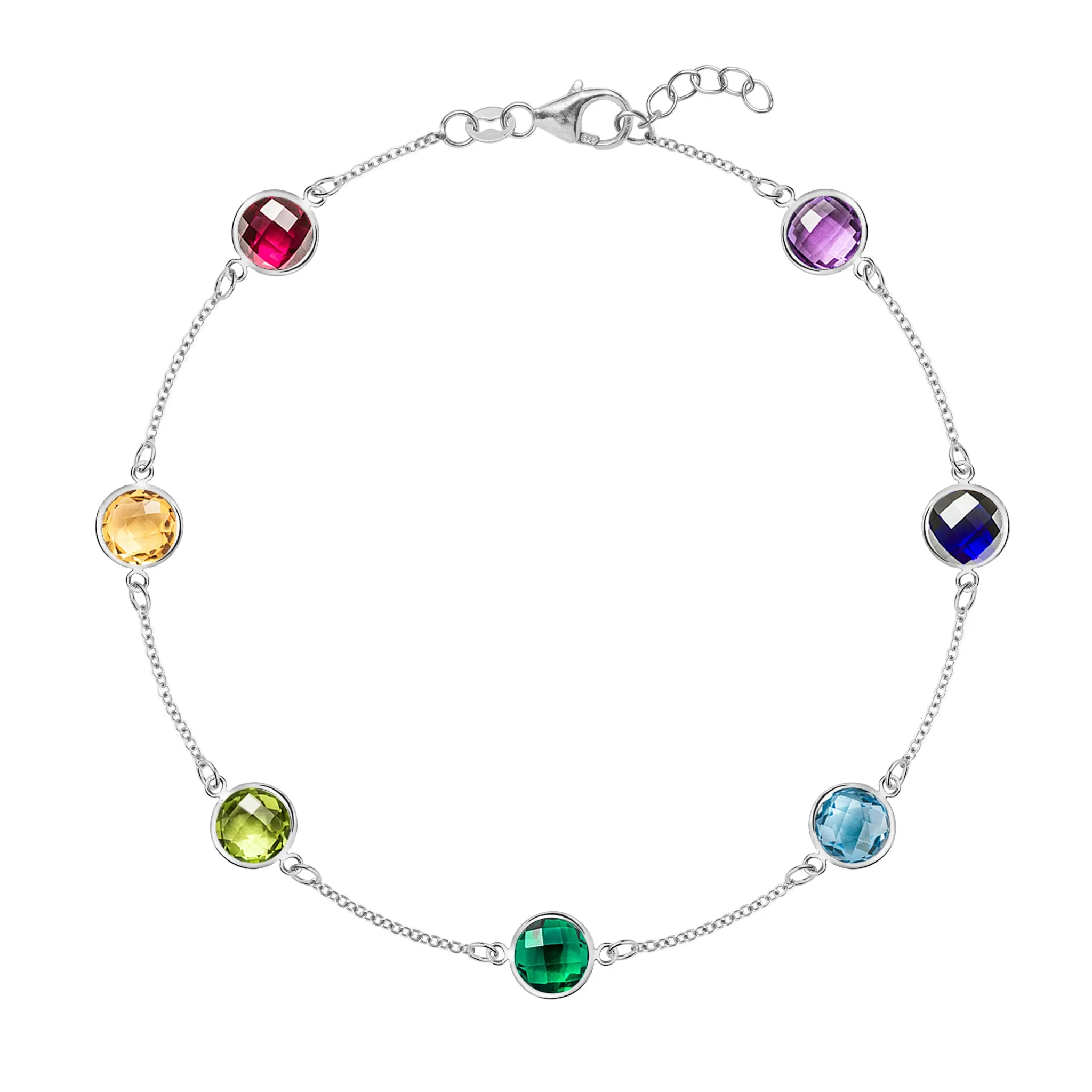 Rainbow Grand 7 Stone Bracelet in 14k Gold sold by Haverhill product image thumbnail 5