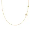 1 Letter & 1 Petite Peridot Necklace in 14k Gold (August) sold by Haverhill