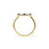 Rosecliff Small Circle Diamond & Sapphire Ring in 14k Gold (September) sold by Haverhill