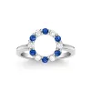 Rosecliff Small Circle Diamond & Sapphire Ring in 14k Gold (September) sold by Haverhill