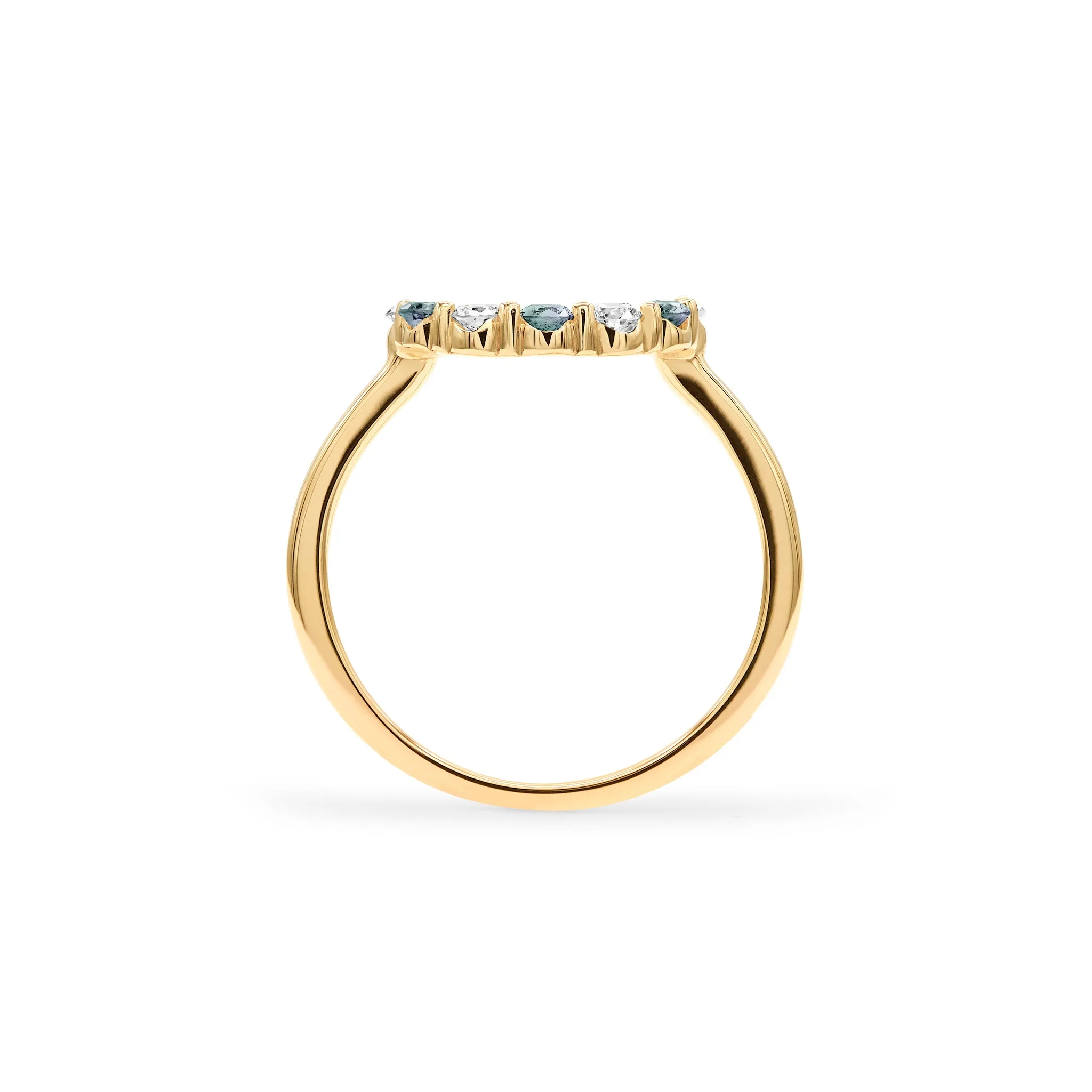 Rosecliff Small Circle Diamond & Alexandrite Ring in 14k Gold (June) sold by Haverhill product image thumbnail 4