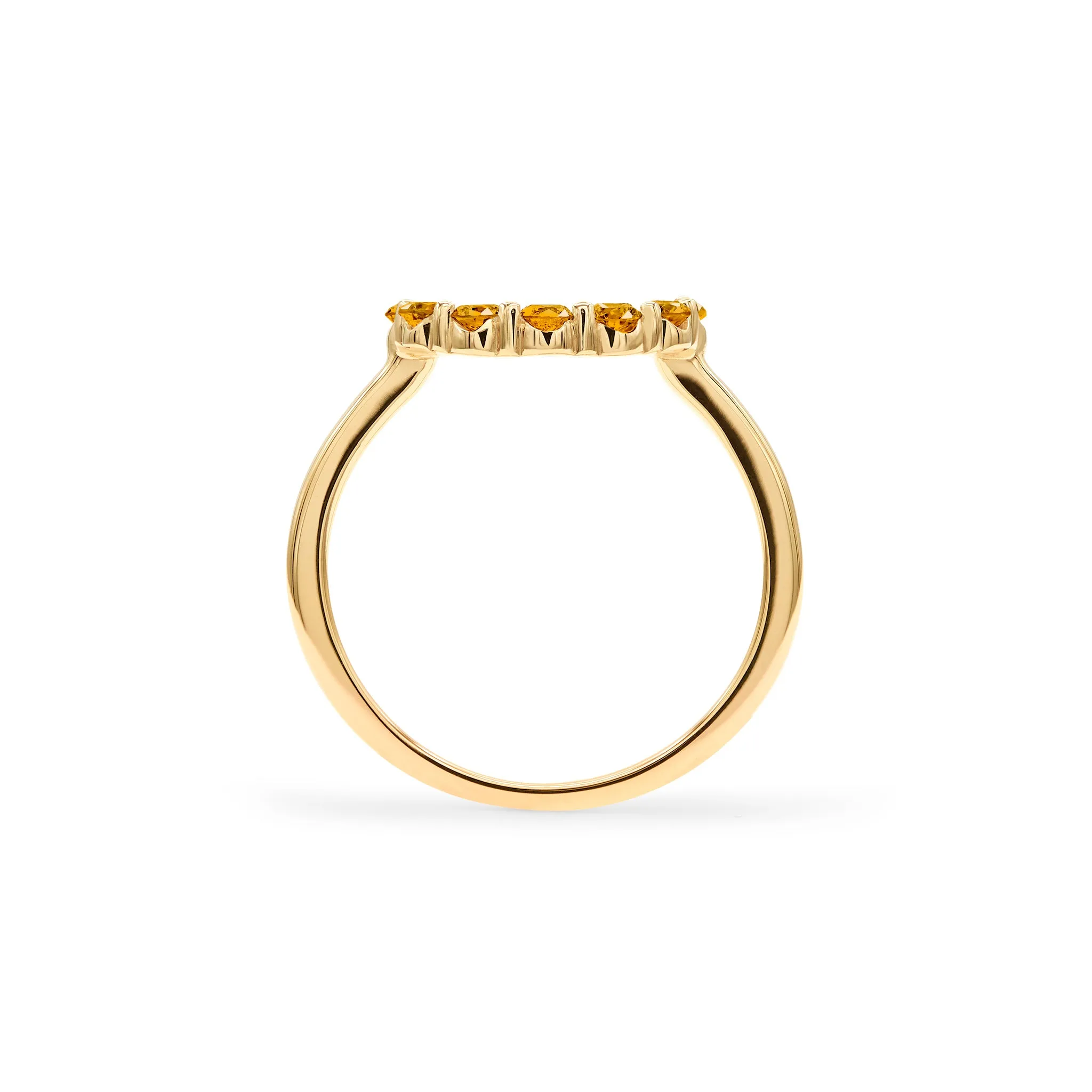 Rosecliff Small Circle Citrine Ring in 14k Gold (November) sold by Haverhill product image thumbnail 4
