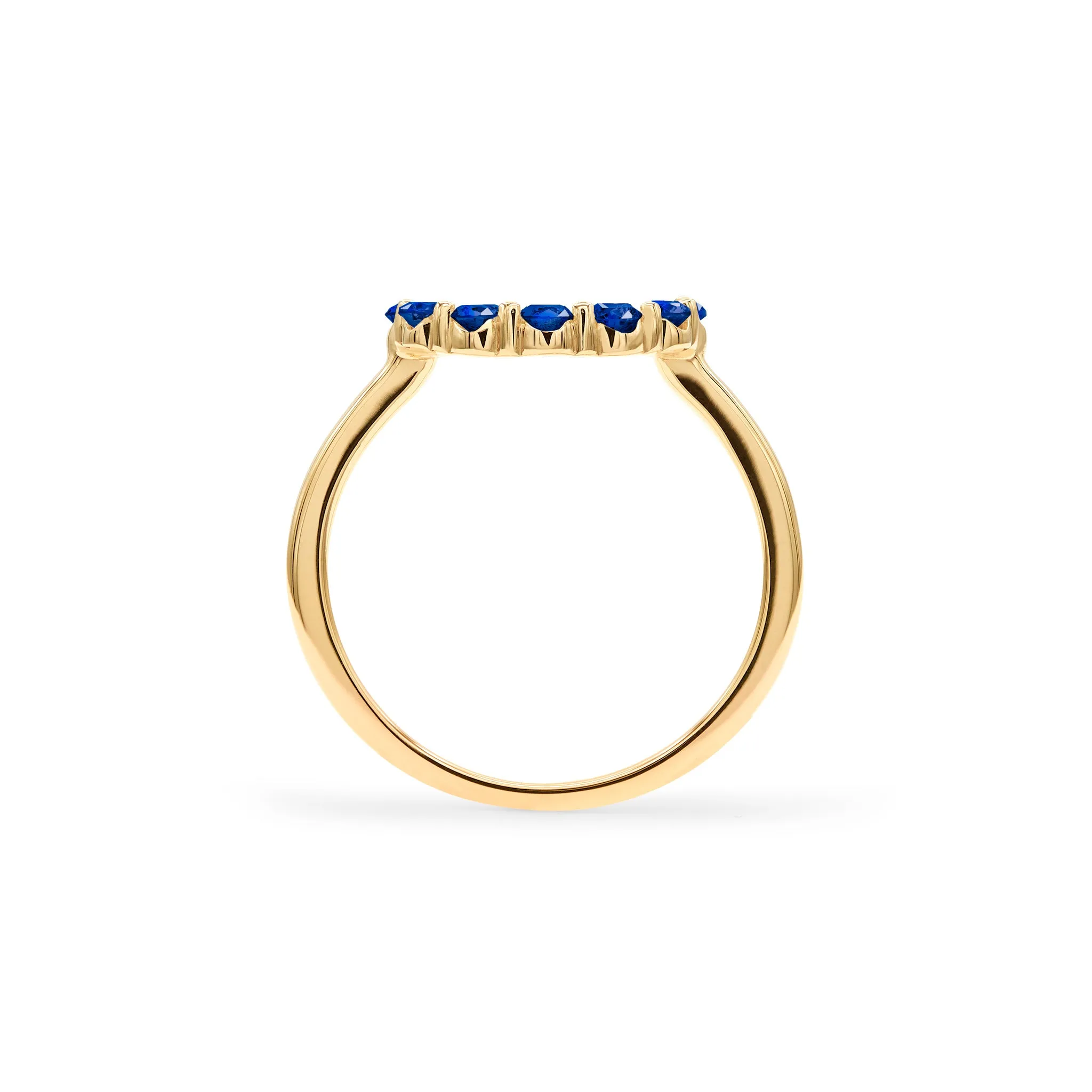Rosecliff Small Circle Sapphire Ring in 14k Gold (September) sold by Haverhill product image thumbnail 4