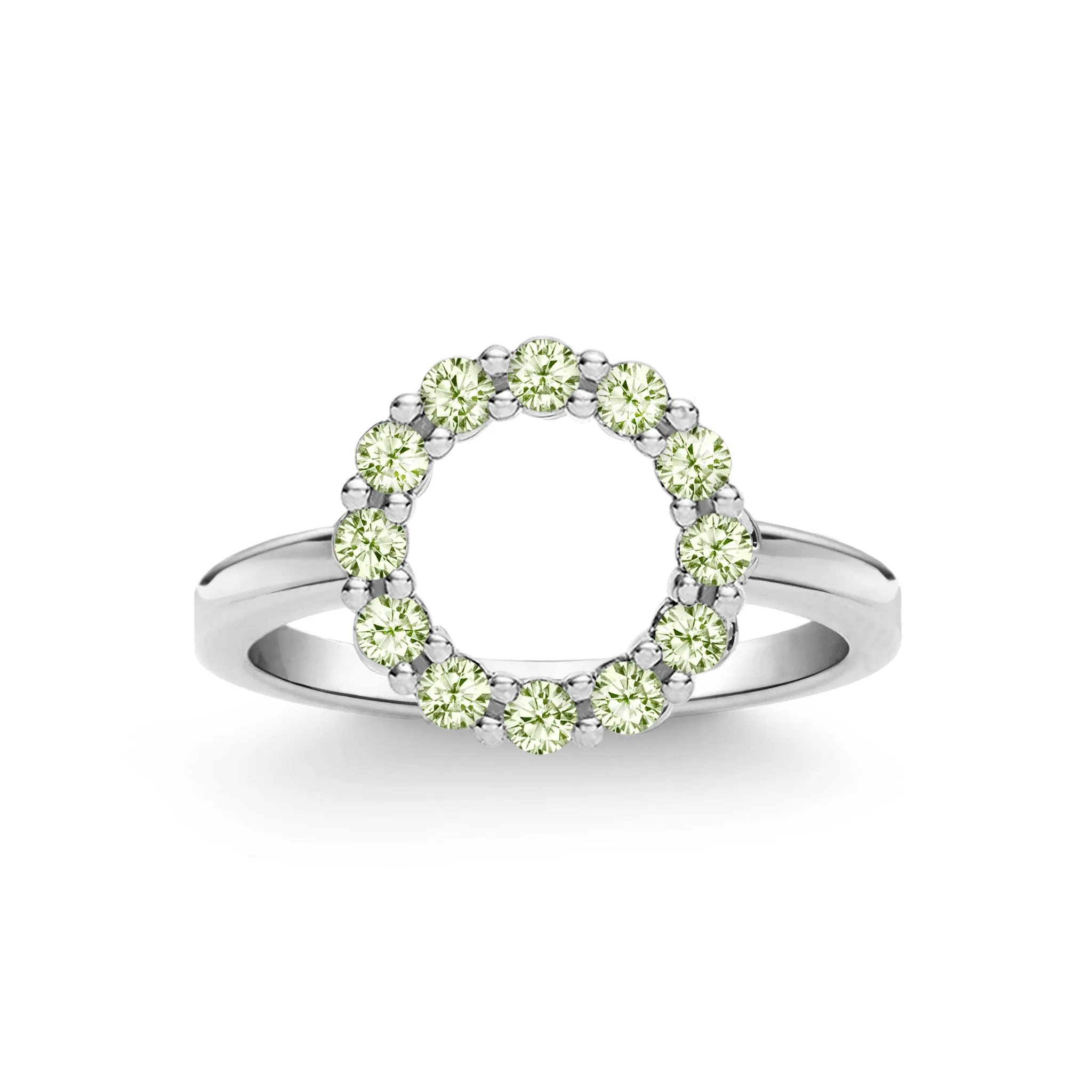 Rosecliff Small Circle Peridot Ring in 14k Gold (August) sold by Haverhill product image thumbnail 5