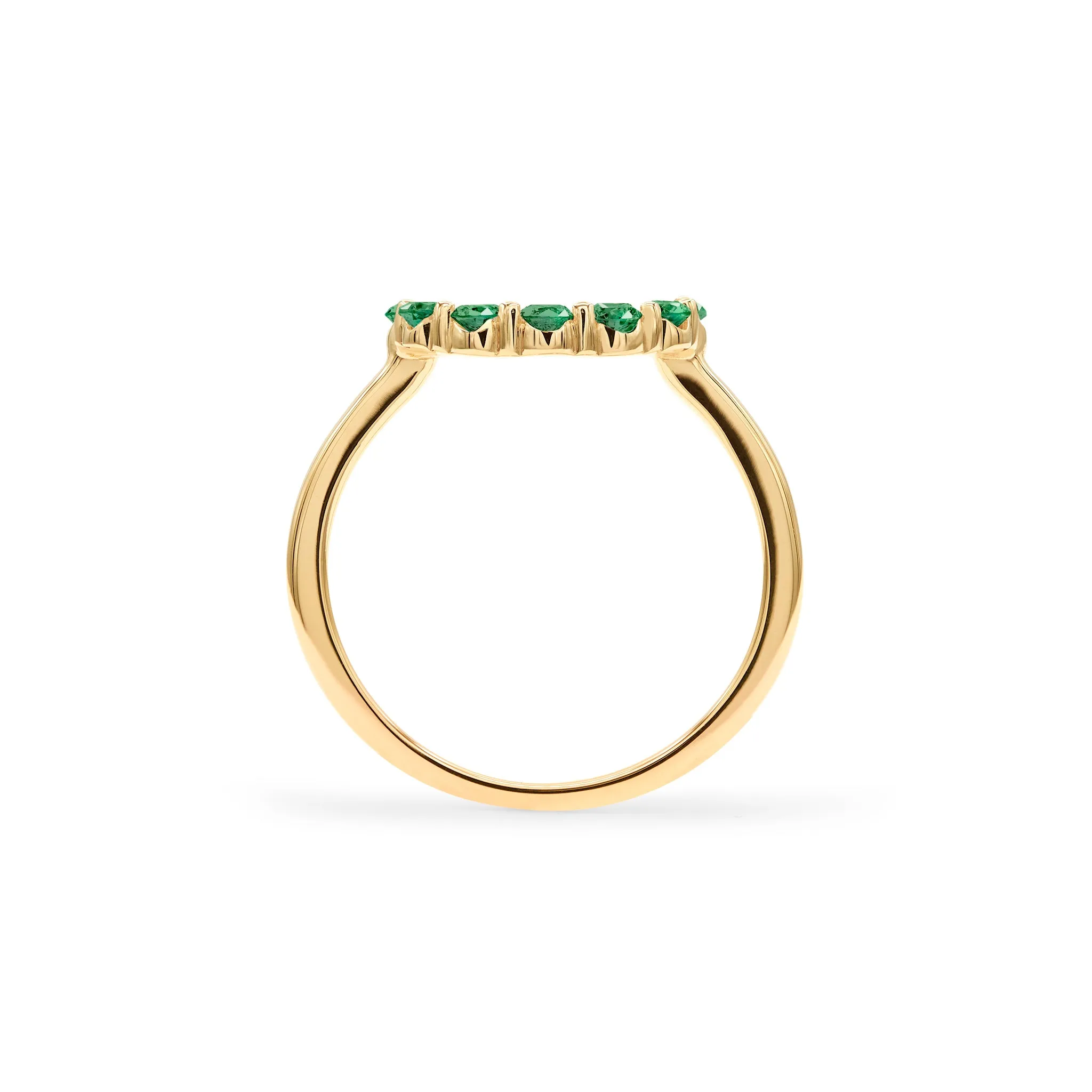 Rosecliff Small Circle Emerald Ring in 14k Gold (May) sold by Haverhill product image thumbnail 4