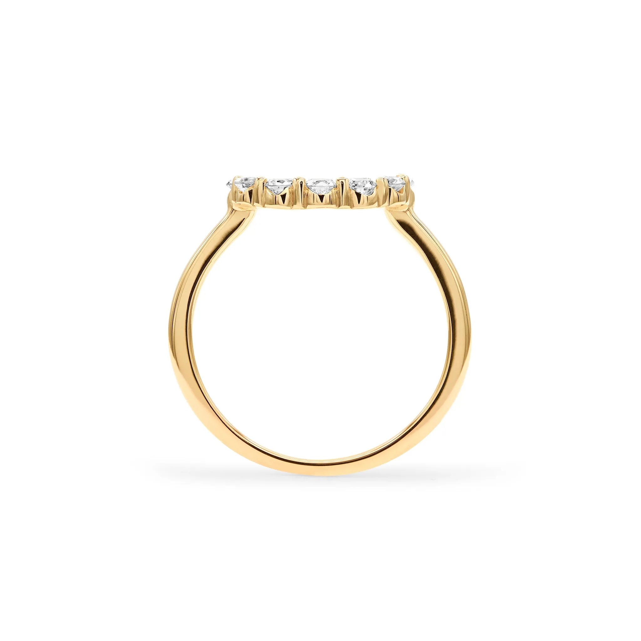 Rosecliff Small Circle Diamond Ring in 14k Gold (April) sold by Haverhill product image thumbnail 4