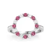 Rosecliff Circle Diamond & Ruby Ring in 14k Gold (July) sold by Haverhill