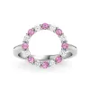 Rosecliff Circle Diamond & Pink Sapphire Ring in 14k Gold (October) sold by Haverhill