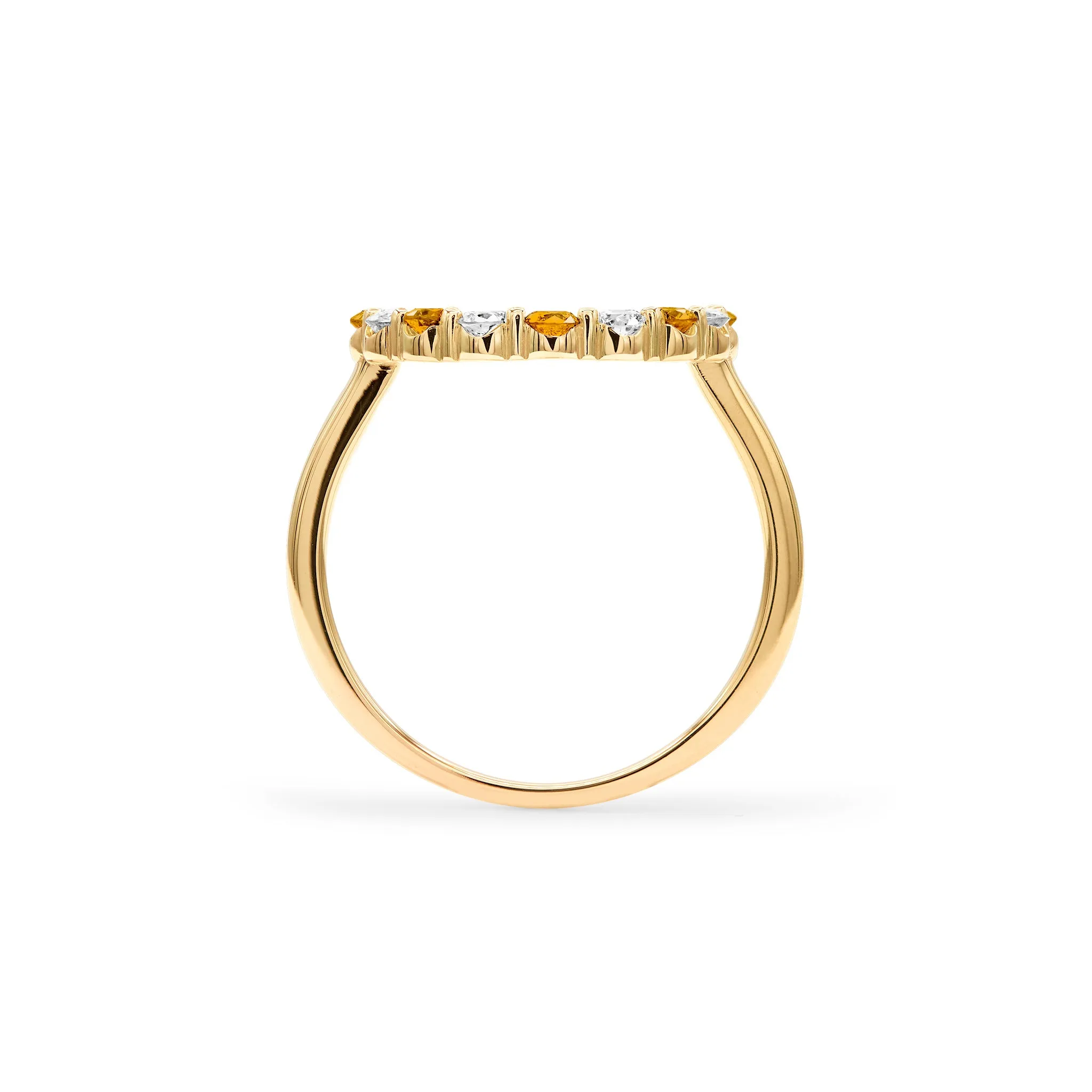 Rosecliff Circle Diamond & Citrine Ring in 14k Gold (November) sold by Haverhill product image thumbnail 4