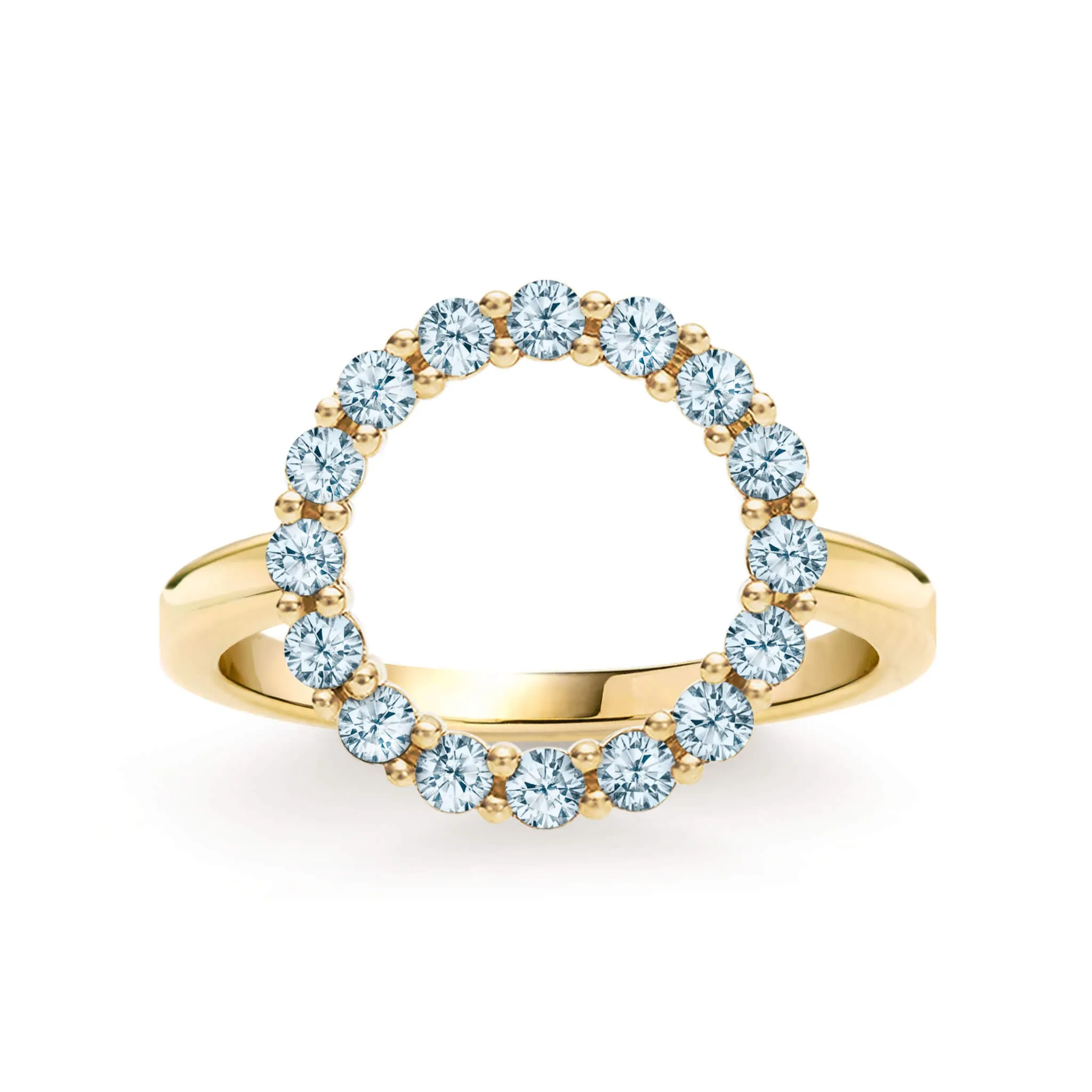 Rosecliff Circle Nantucket Blue Topaz Ring in 14k Gold (December) sold by Haverhill