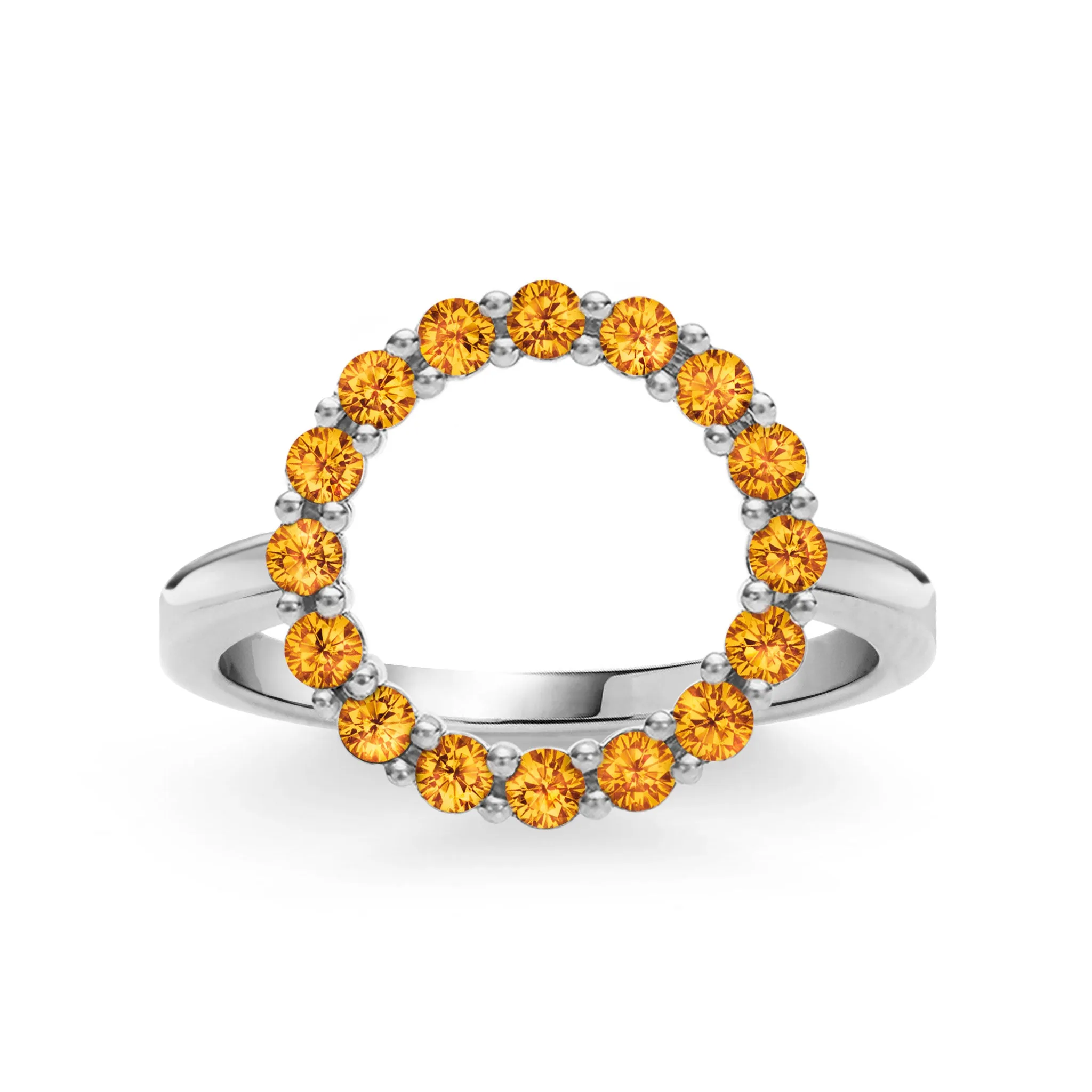 Rosecliff Circle Citrine Ring in 14k Gold (November) sold by Haverhill product image thumbnail 5