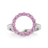 Rosecliff Circle Pink Sapphire Ring in 14k Gold (October) sold by Haverhill