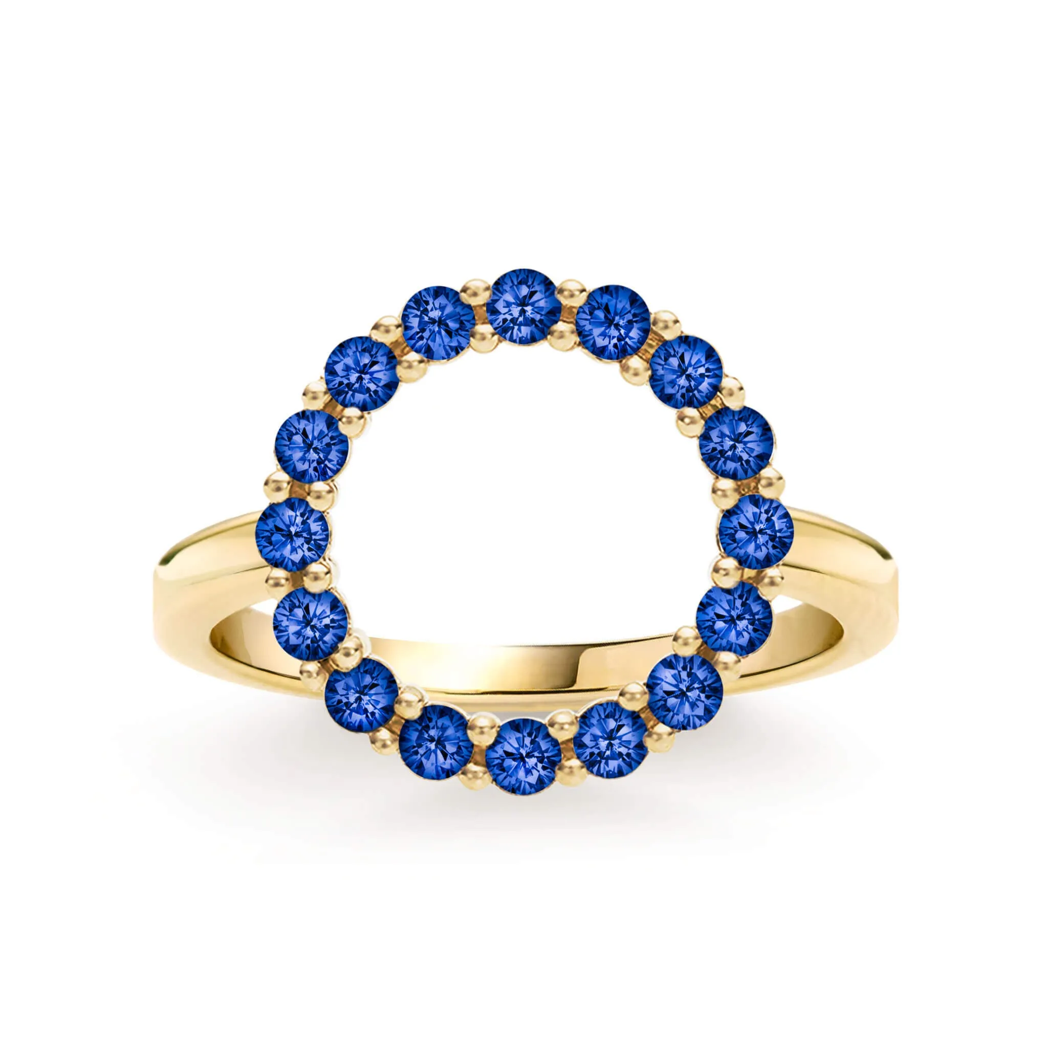 Rosecliff Circle Sapphire Ring in 14k Gold (September) sold by Haverhill