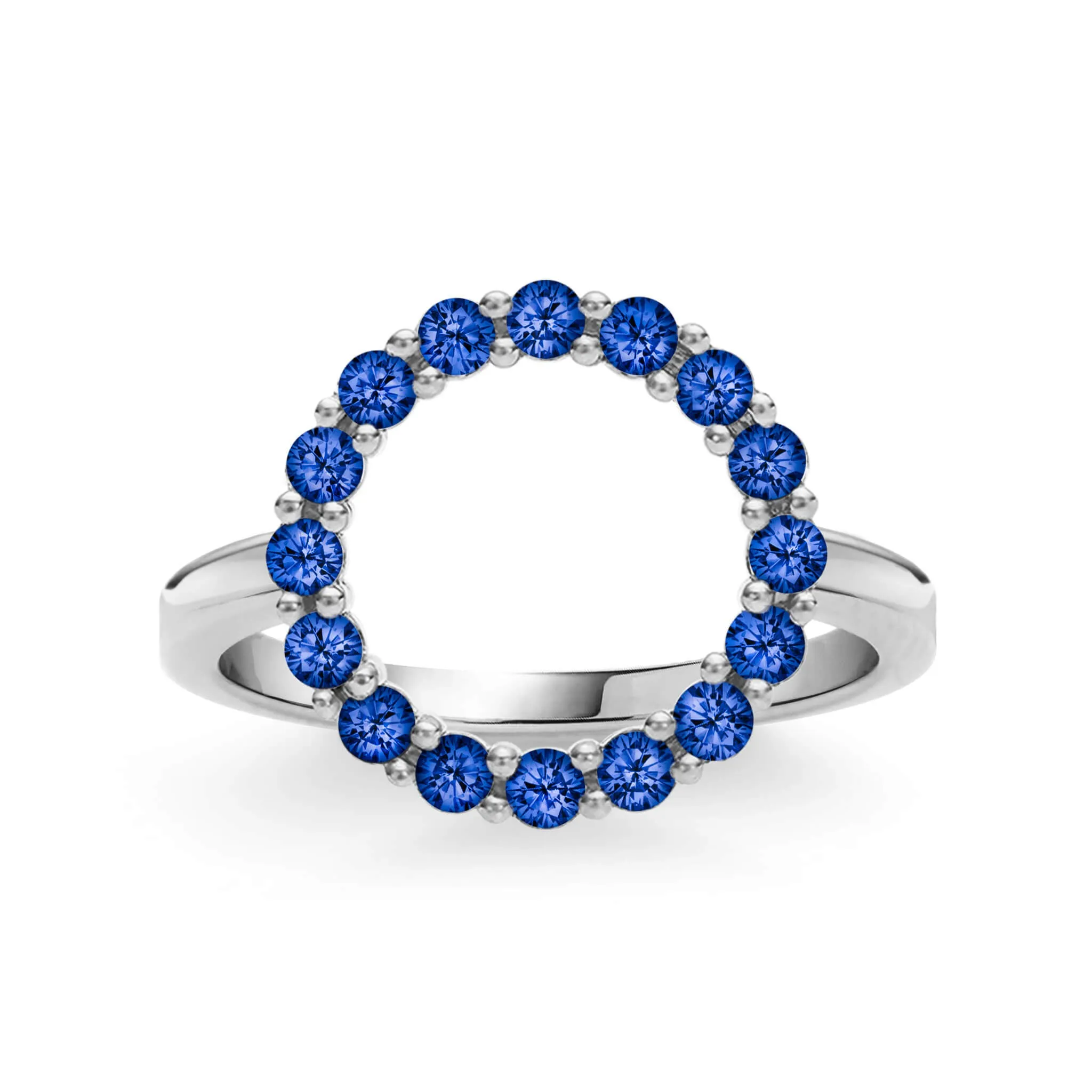 Rosecliff Circle Sapphire Ring in 14k Gold (September) sold by Haverhill product image thumbnail 5