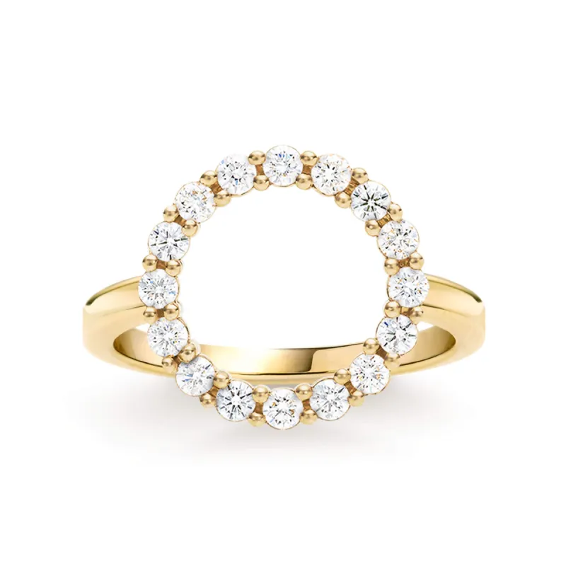 Rosecliff Circle Diamond Ring in 14k Gold (April) sold by Haverhill