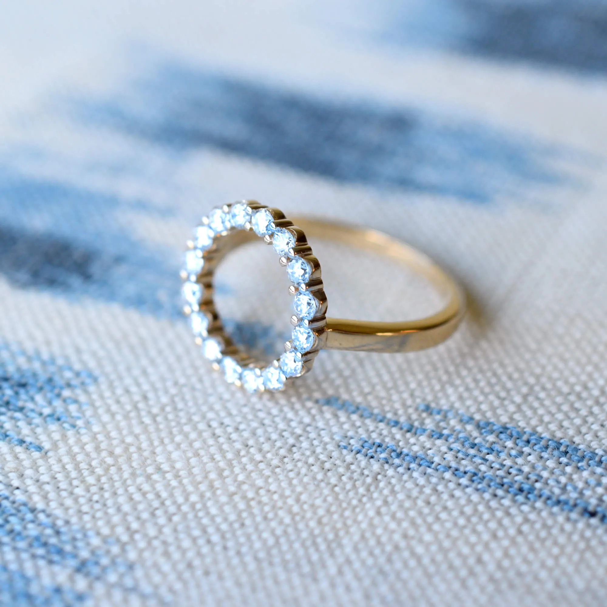 Rosecliff Circle Aquamarine Ring in 14k Gold (March) sold by Haverhill product image thumbnail 3