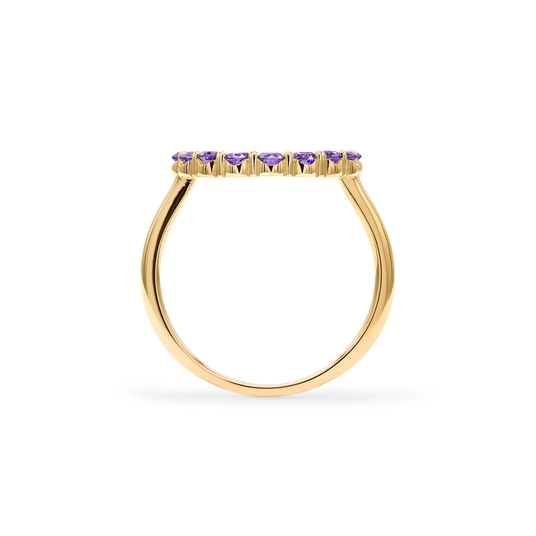Rosecliff Circle Amethyst Ring in 14k Gold (February) sold by Haverhill product image thumbnail 4
