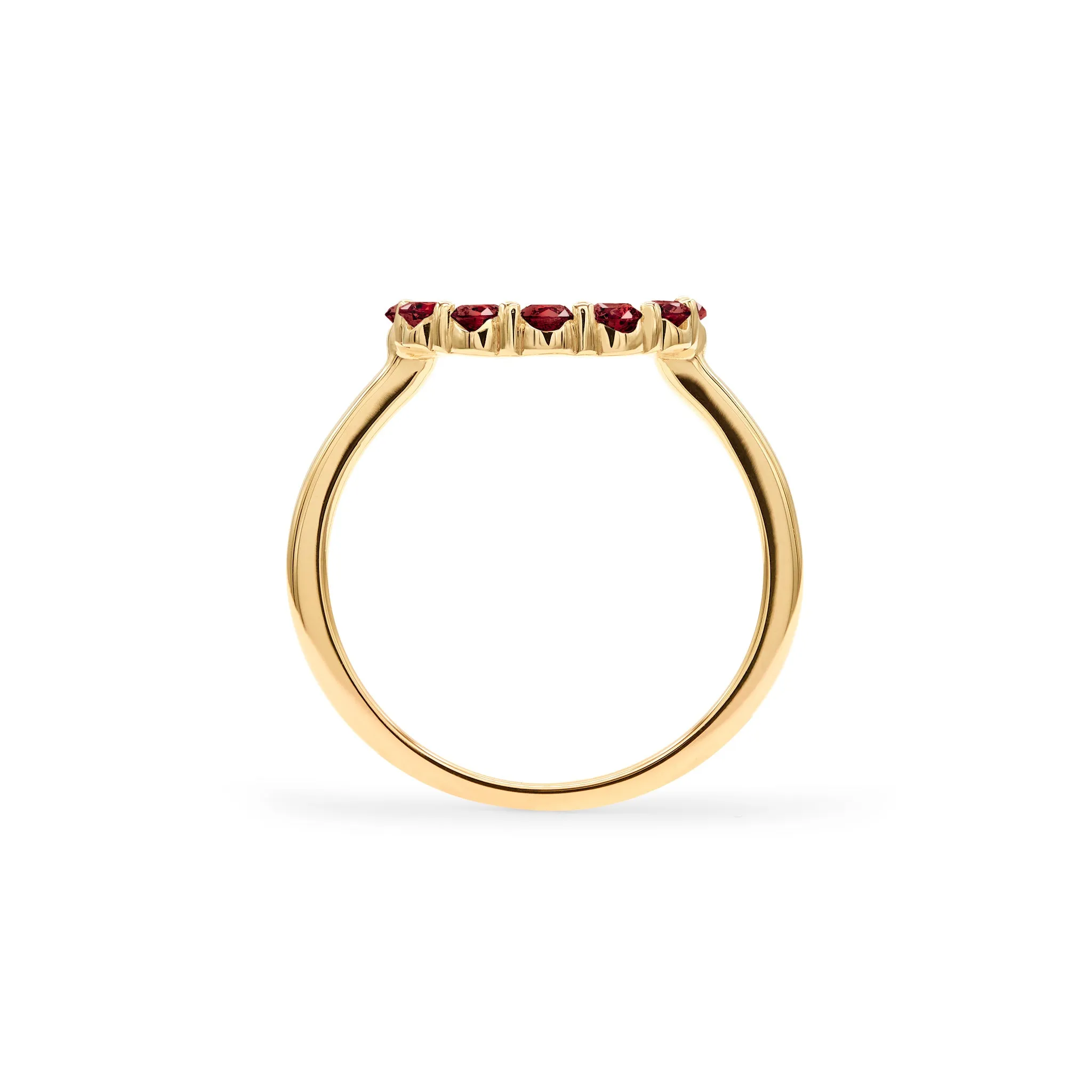 Rosecliff Small Circle Garnet Ring in 14k Gold (January) sold by Haverhill product image thumbnail 4