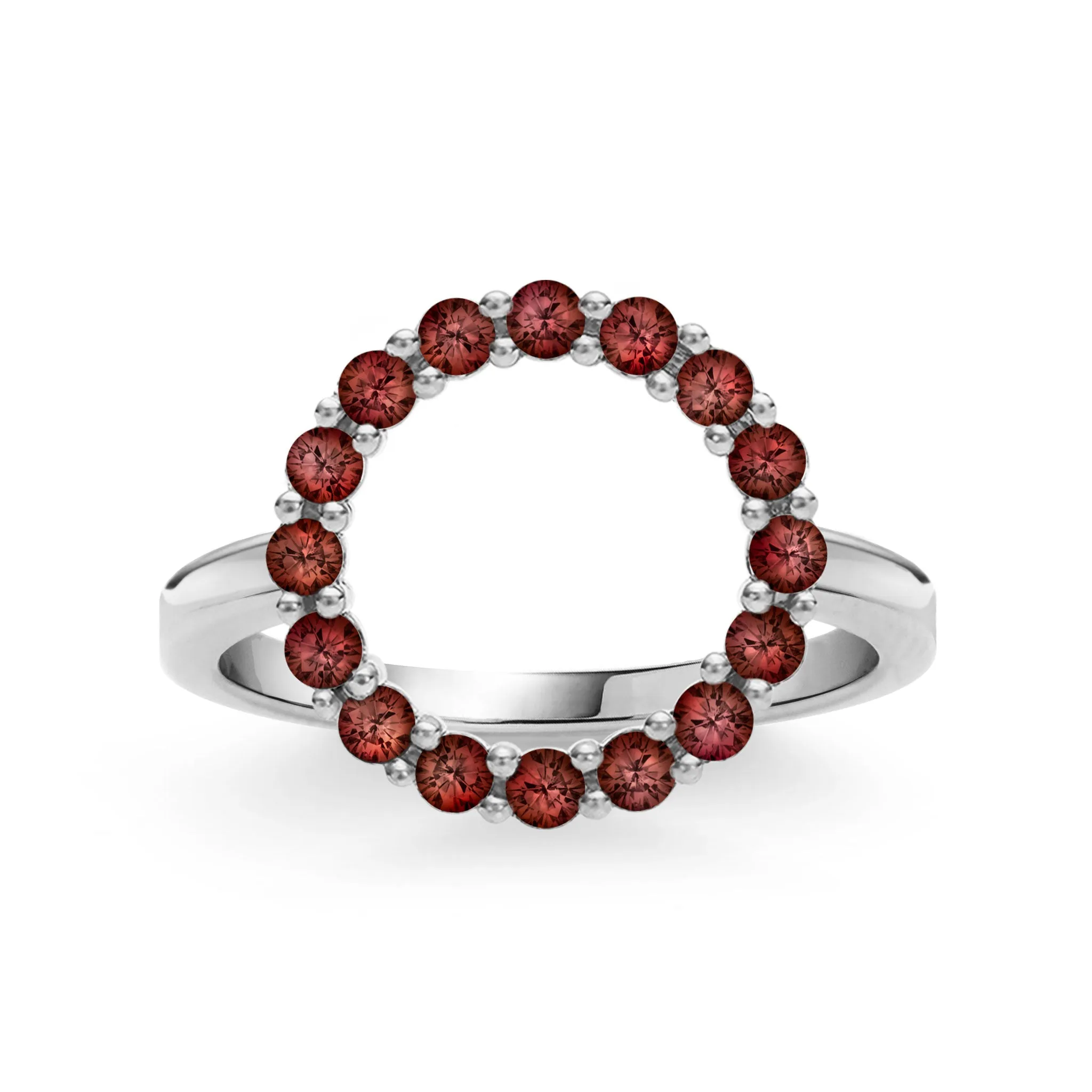 Rosecliff Circle Garnet Ring in 14k Gold (January) sold by Haverhill product image thumbnail 5