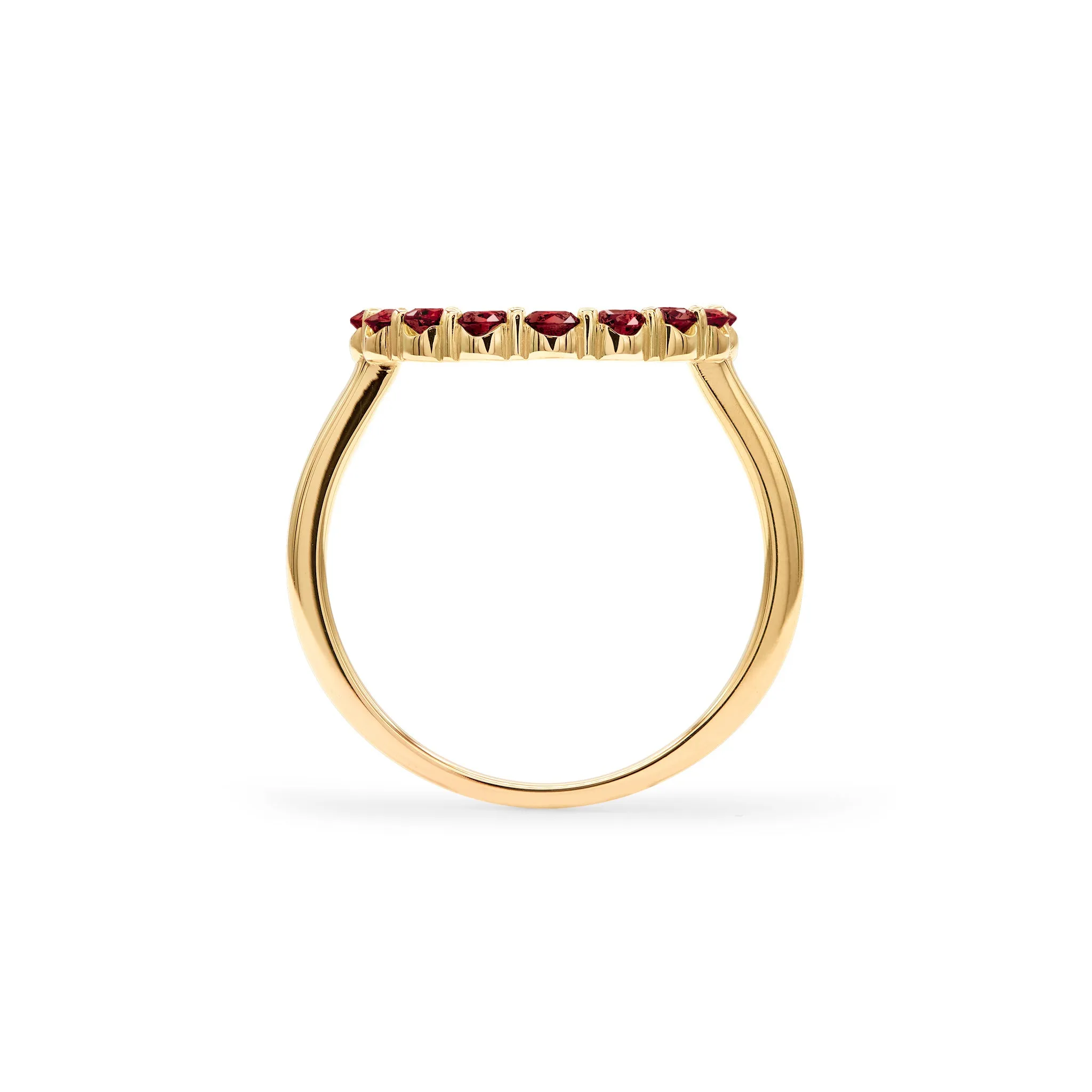 Rosecliff Circle Garnet Ring in 14k Gold (January) sold by Haverhill product image thumbnail 4