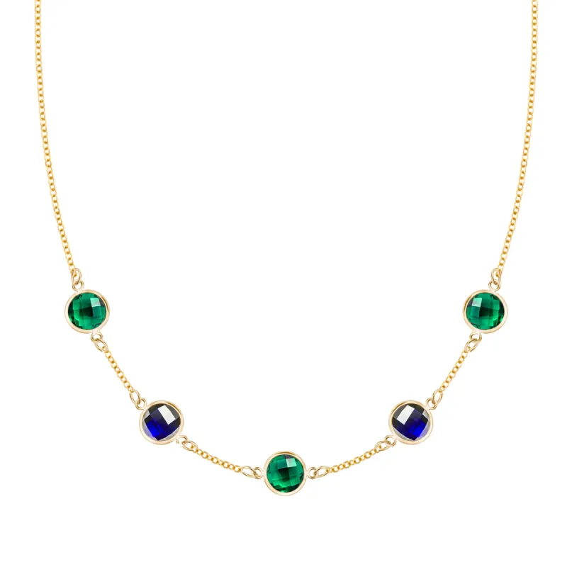 Terra Grand 5 Stone Necklace in 14k Gold sold by Haverhill