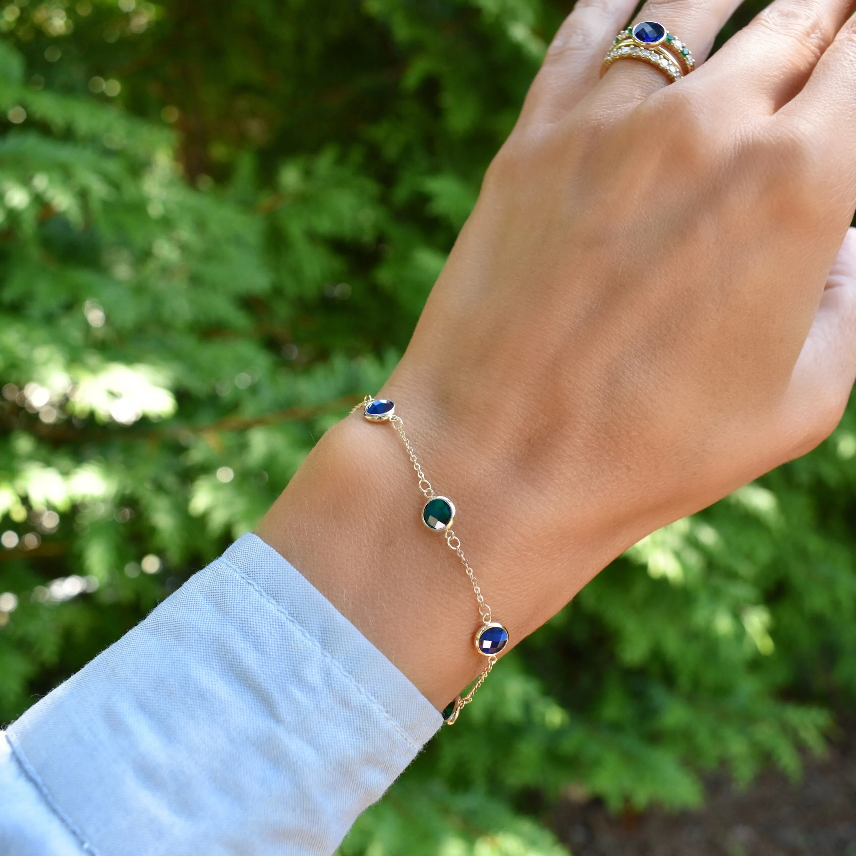 Terra Grand 5 Stone Bracelet in 14k Gold sold by Haverhill product image thumbnail 2