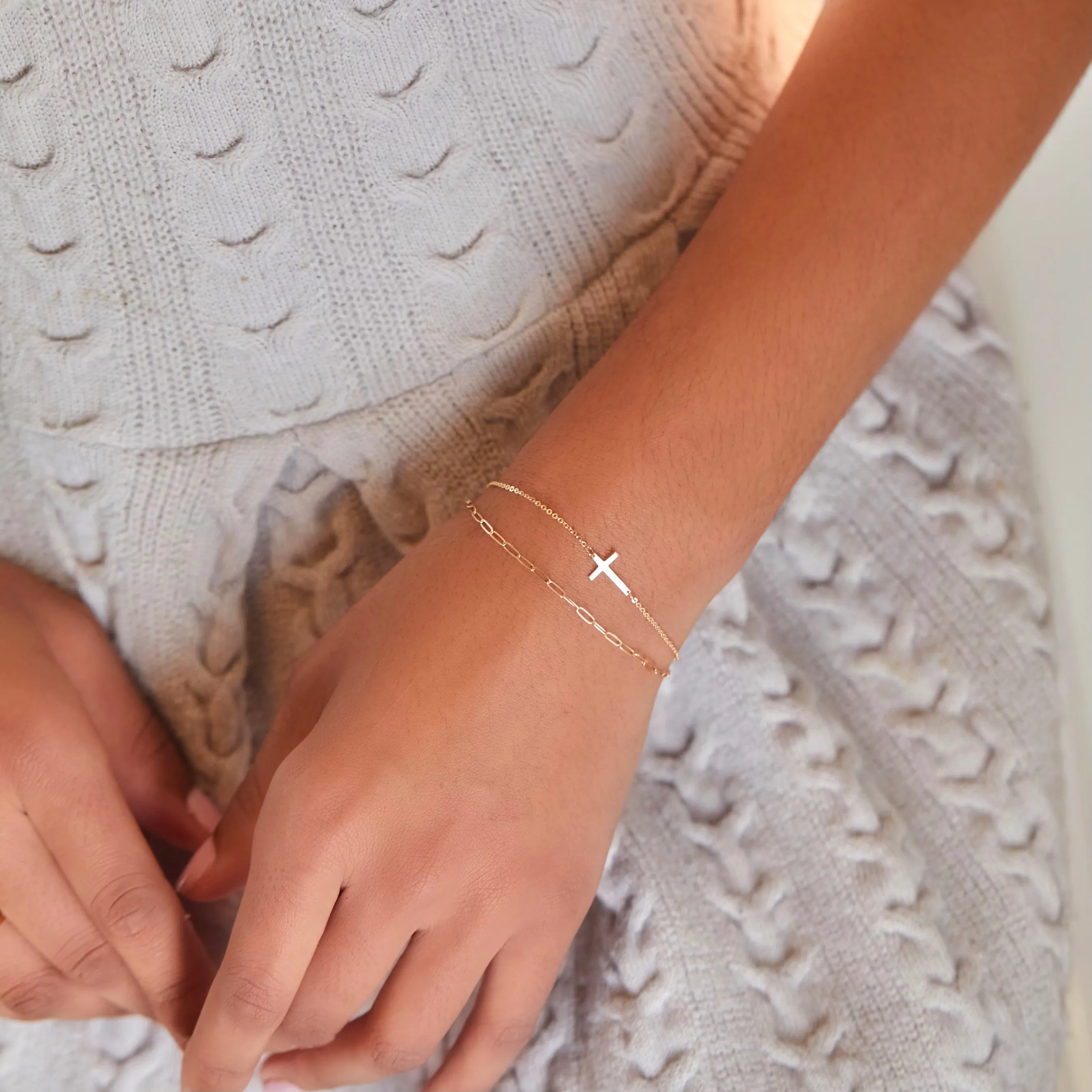 Cross Bracelet in 14k Gold sold by Haverhill product image thumbnail 2