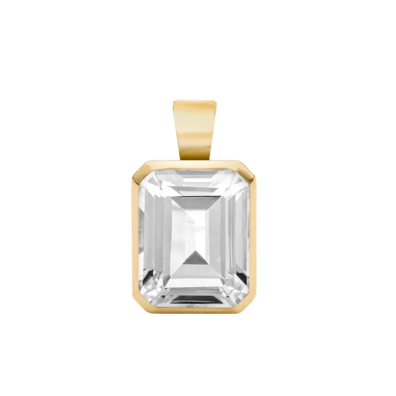 Warren White Topaz Pendant in 14k Gold (April) sold by Haverhill