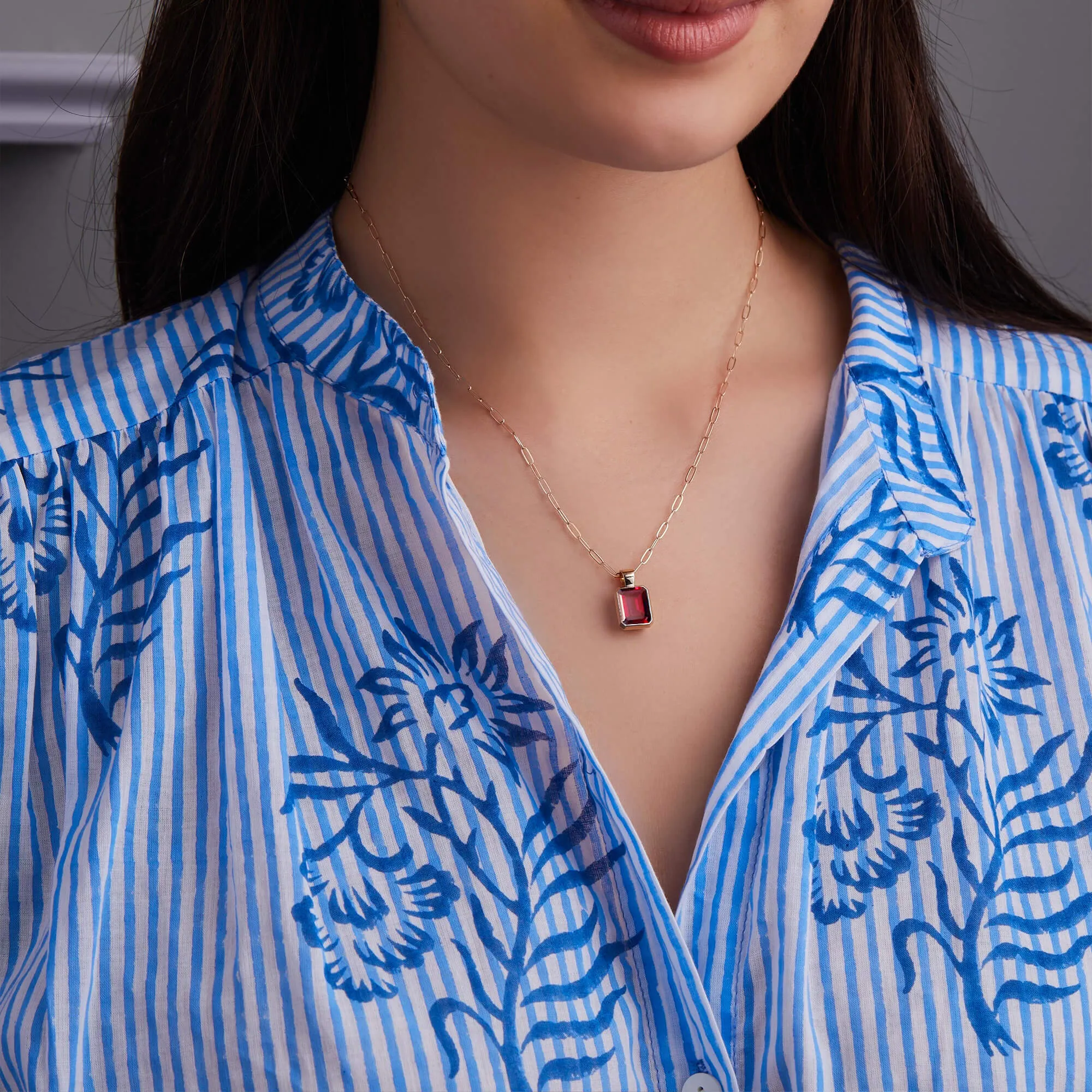 Warren Ruby Pendant in 14k Gold (July) sold by Haverhill product image thumbnail 2