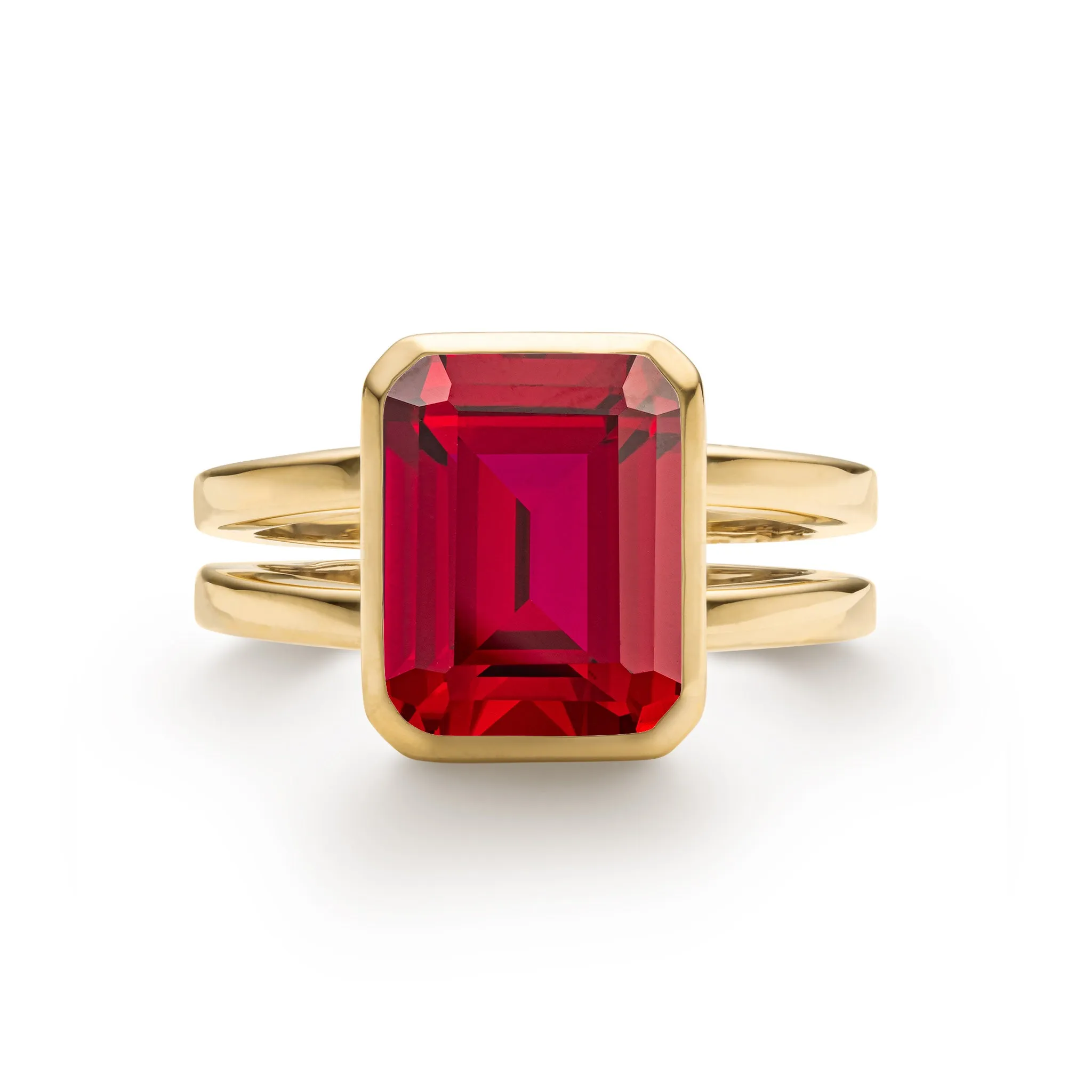 Warren Vertical Ruby Ring in 14k Gold (July) sold by Haverhill